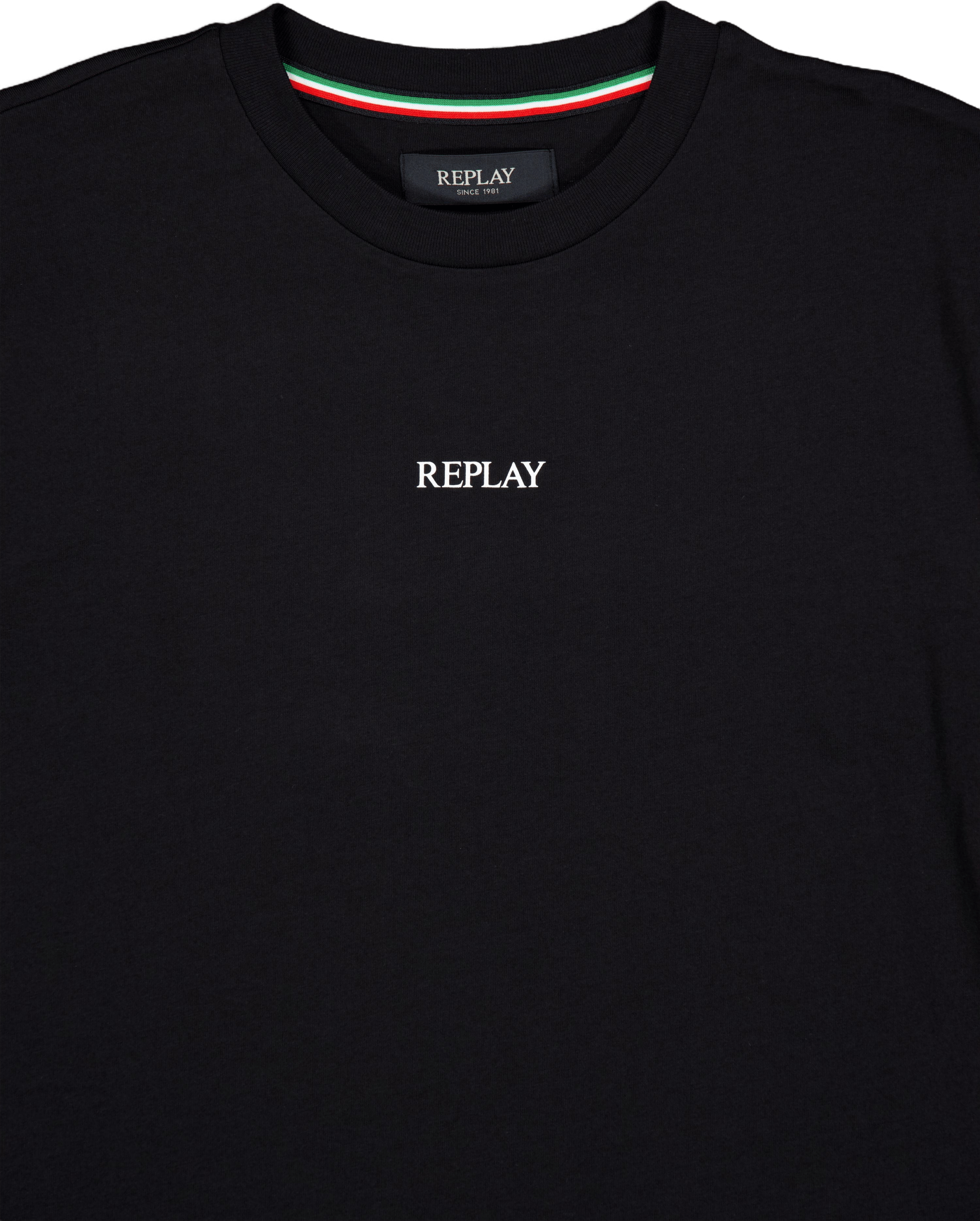Replay Basic Logo Tee Black - Bild 3