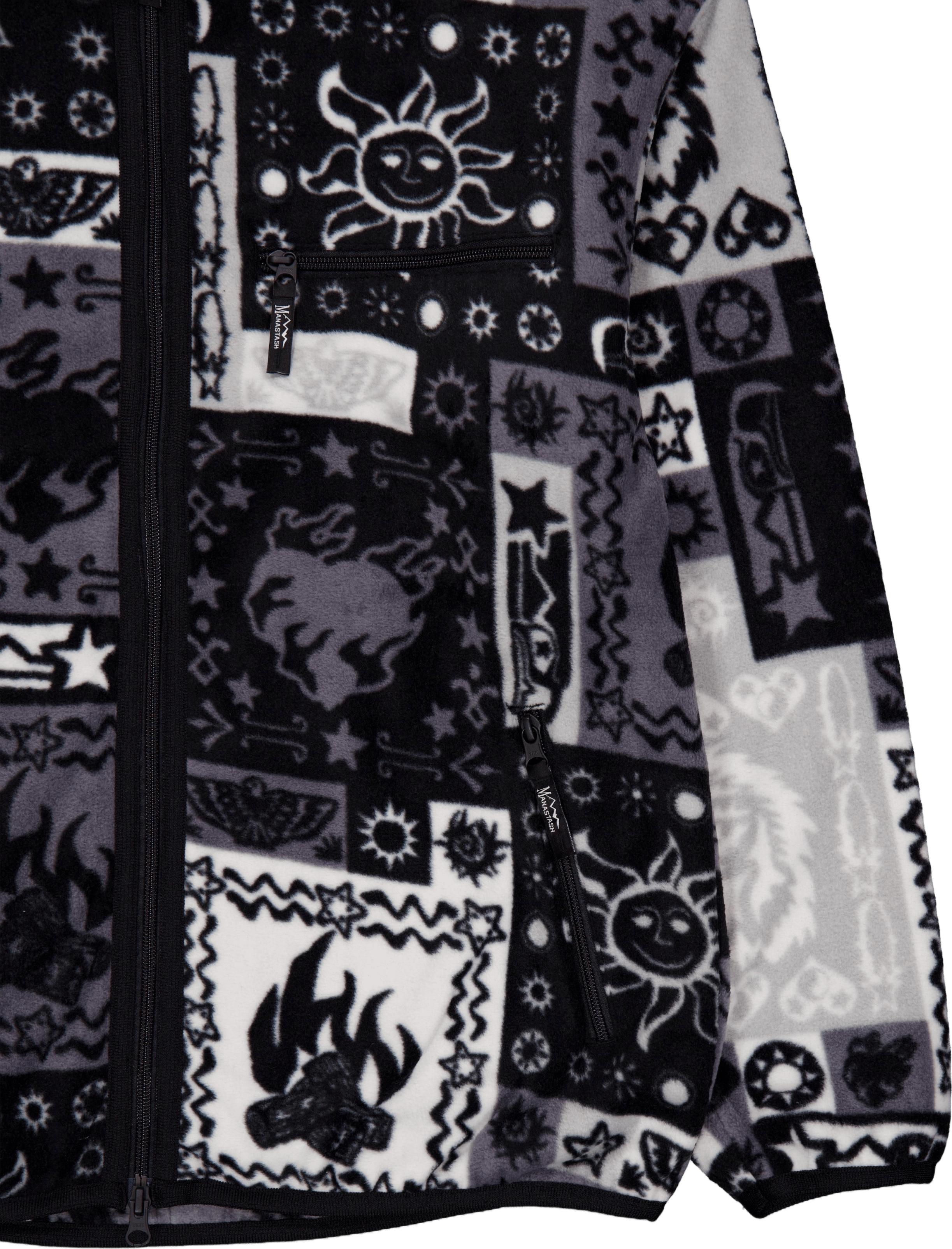 Bandana Fleece Jacket Black - Bild 4