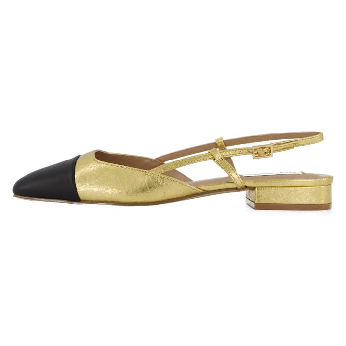 Belinda Ballerina Gold/black, Female, Shoes, Sandals and Slippers, ballerina shoes, Yellow, EU 36