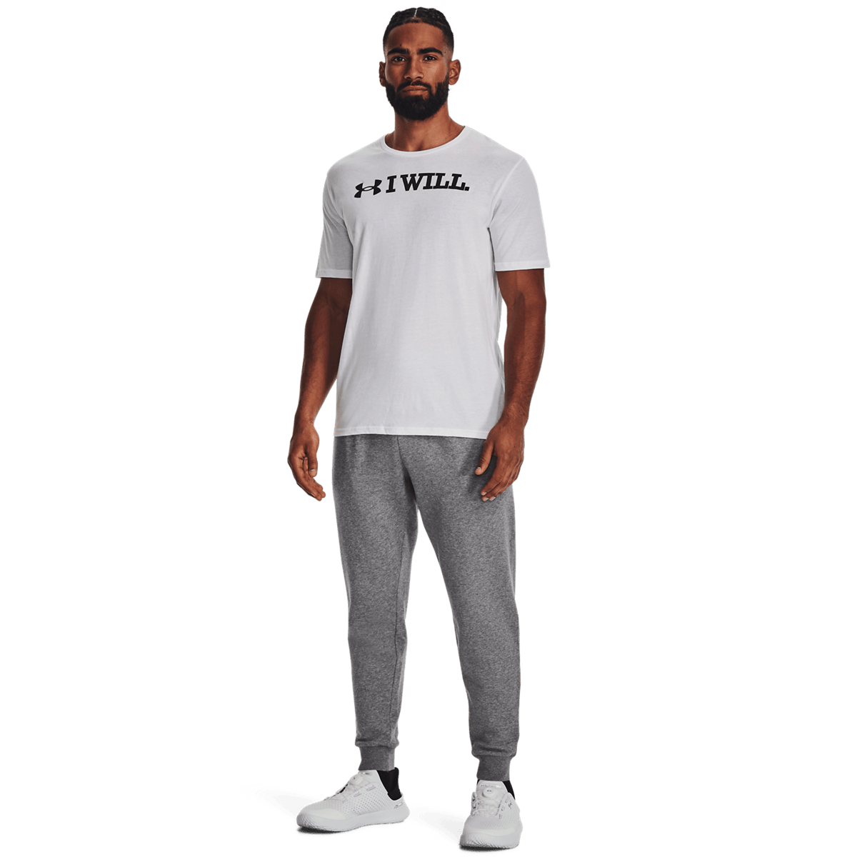 Ua Rival Fleece Joggers Castlerock Light Heather - Bild 3