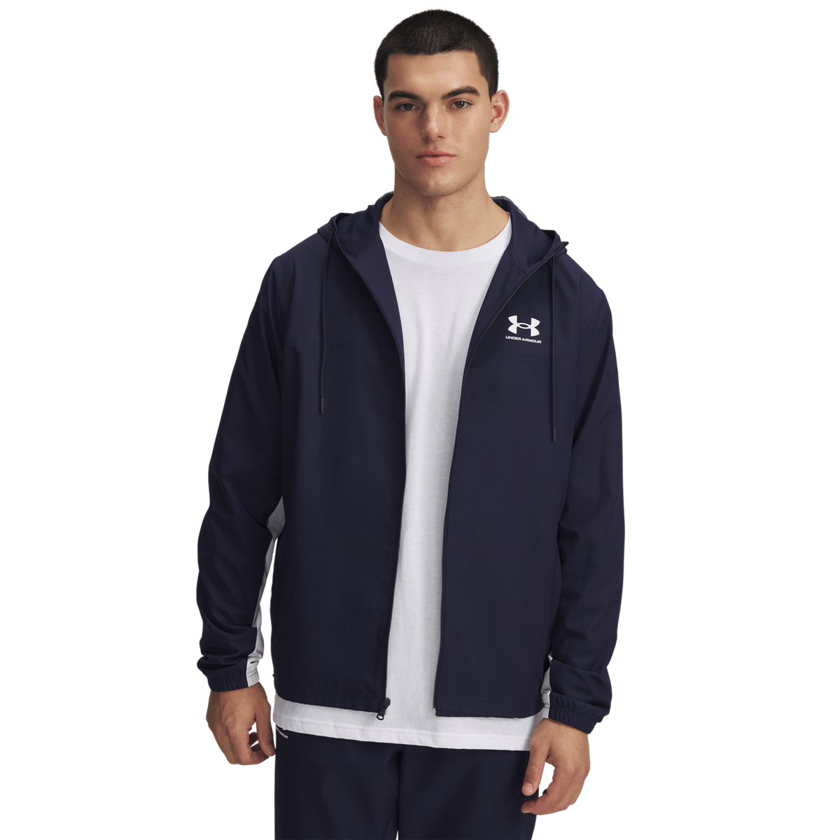 Ua Rival Wvn Windbreaker Midnight Navy, Male, Apparels, jackets, Blue, XL