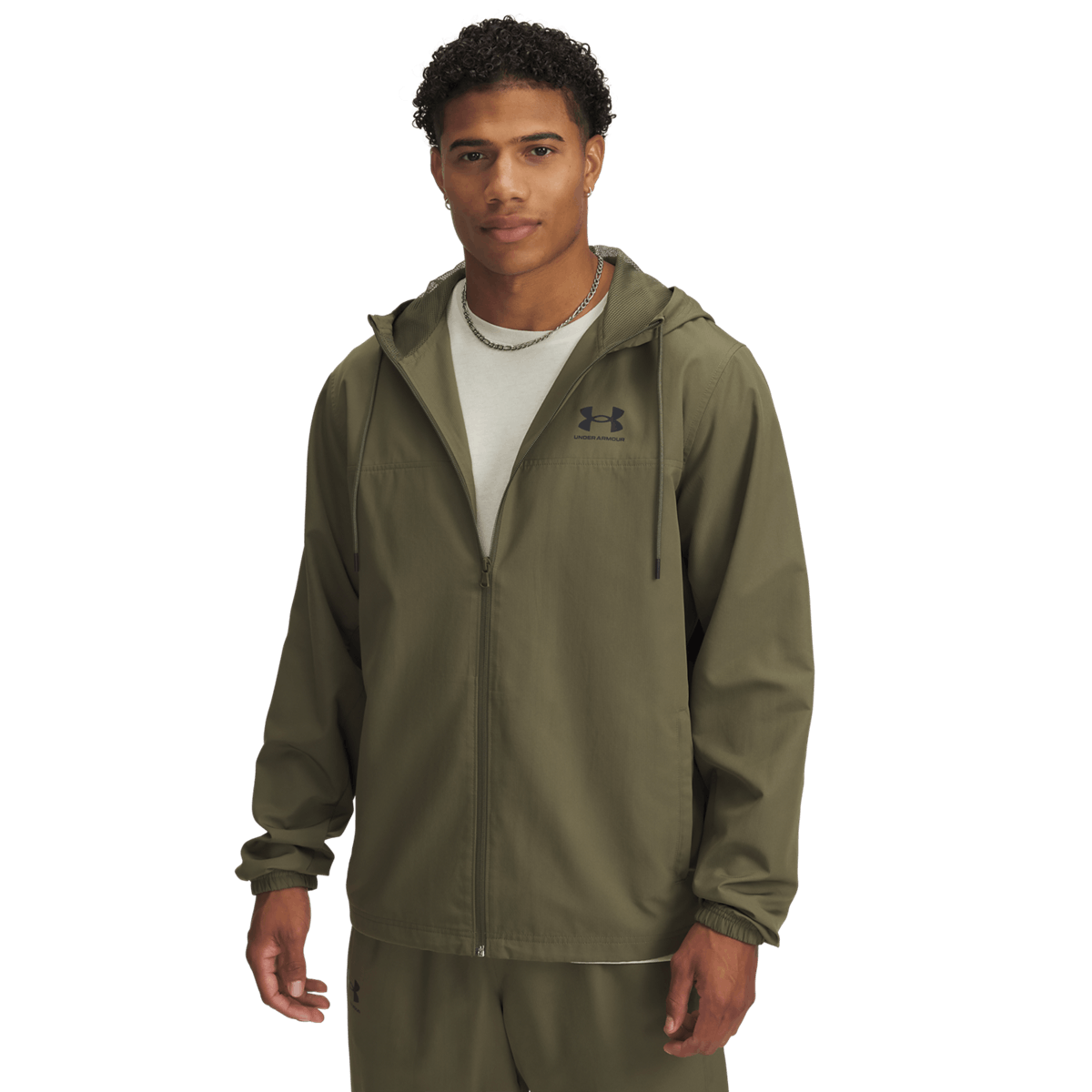 Ua Rival Wvn Windbreaker Hyper Green, Male, Tøj, jakker, Grøn, XL