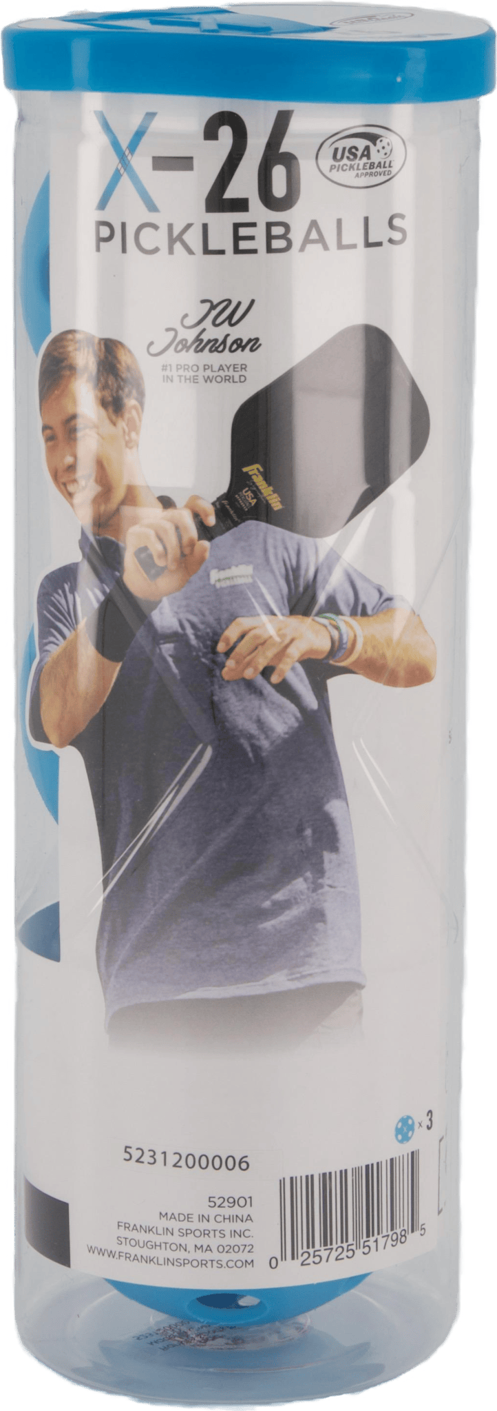 X-26 Indoor Pickleball 3 Pck. Blue