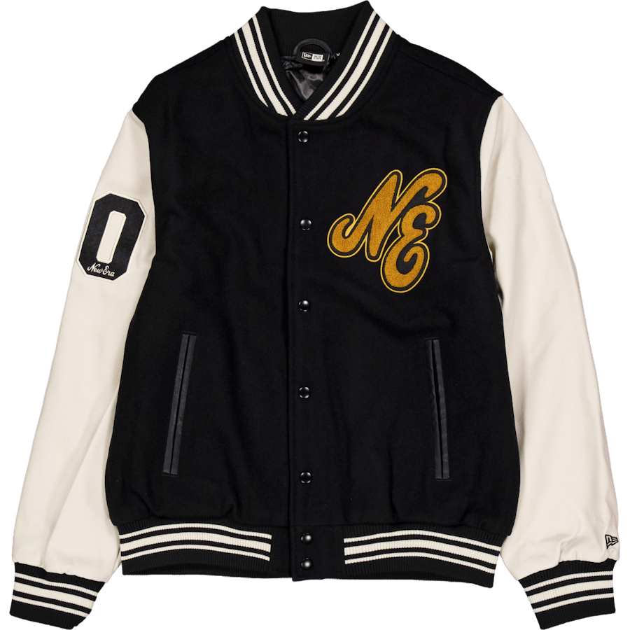 Ne Script Logo Varsity Jacket Blkofw