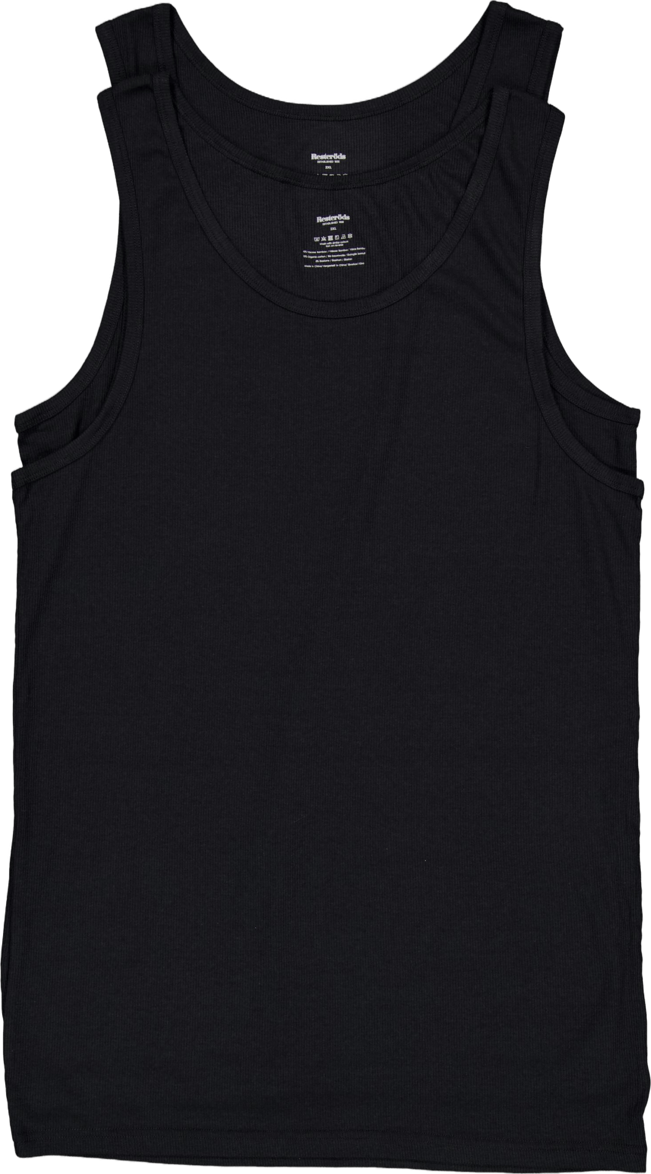 Tanktop 2-pack Bamboo Black