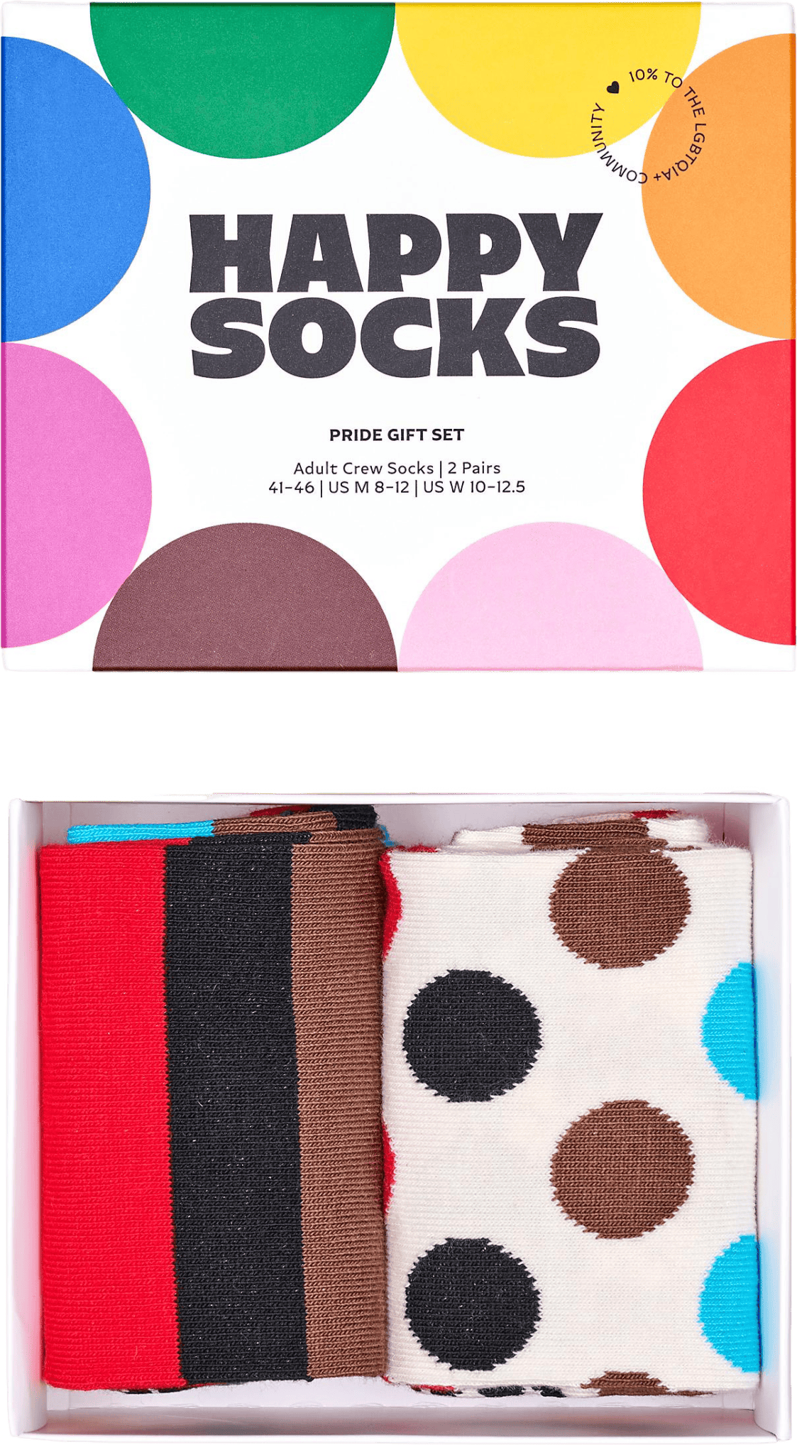 2-pack Pride Socks Gift Set White