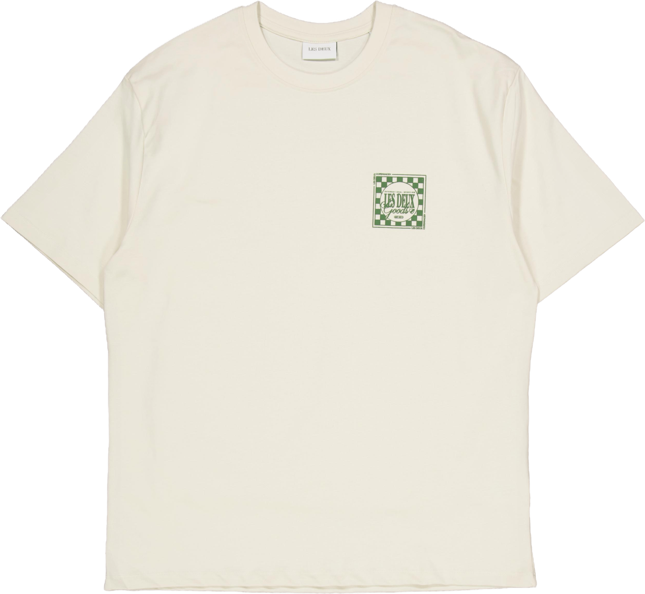 Goods T-shirt Ivory/chive Green