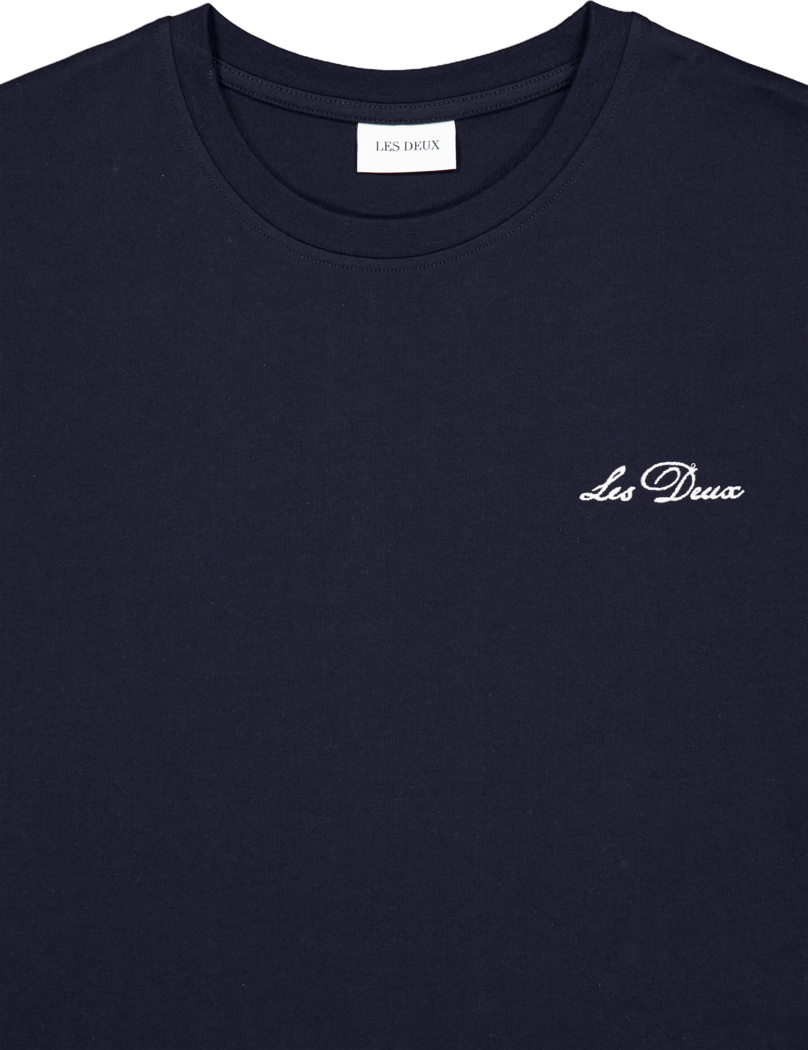 Crew T-shirt Dark Navy/white - Bild 3