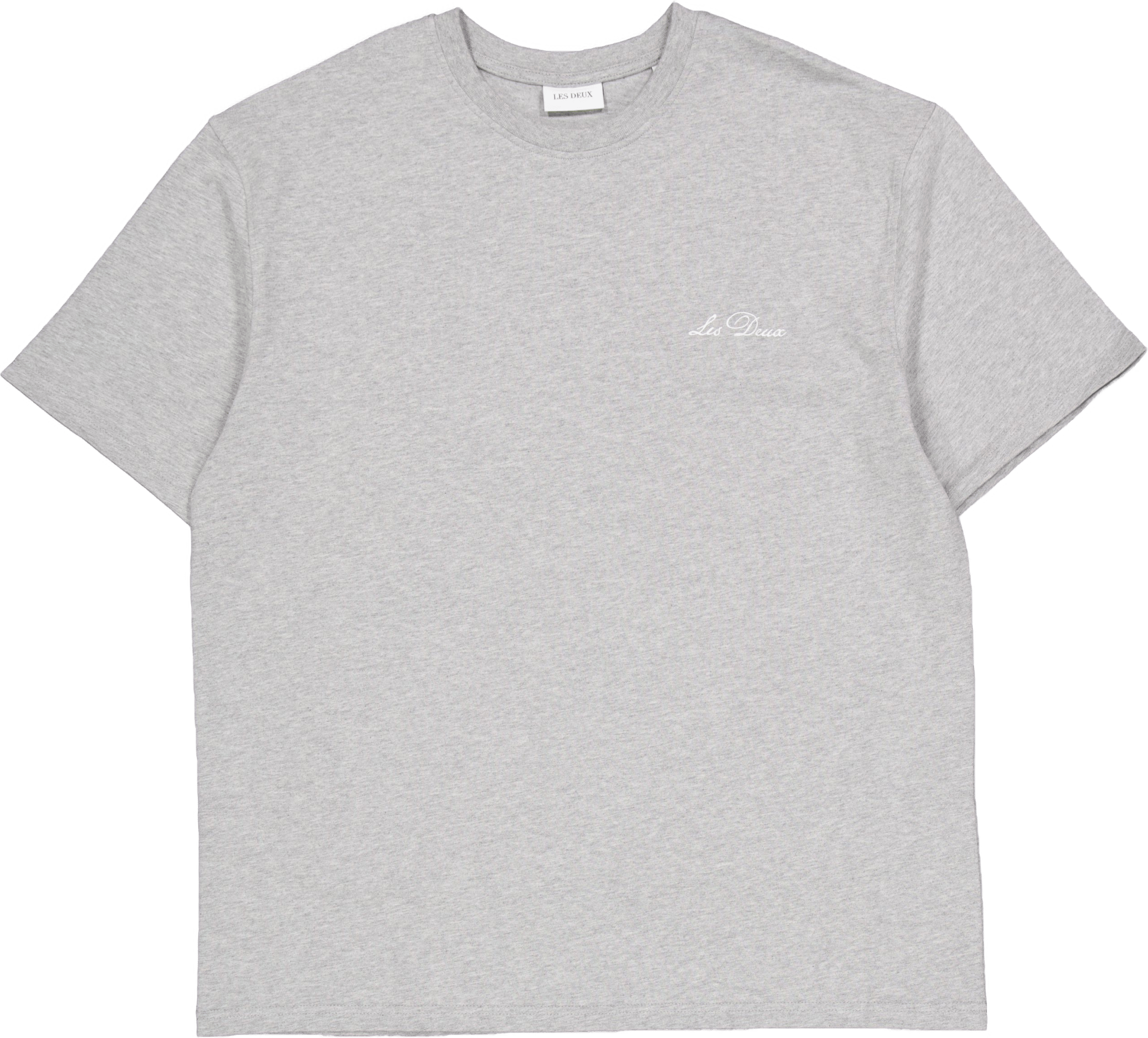 Crew T-shirt Grey Melange/white