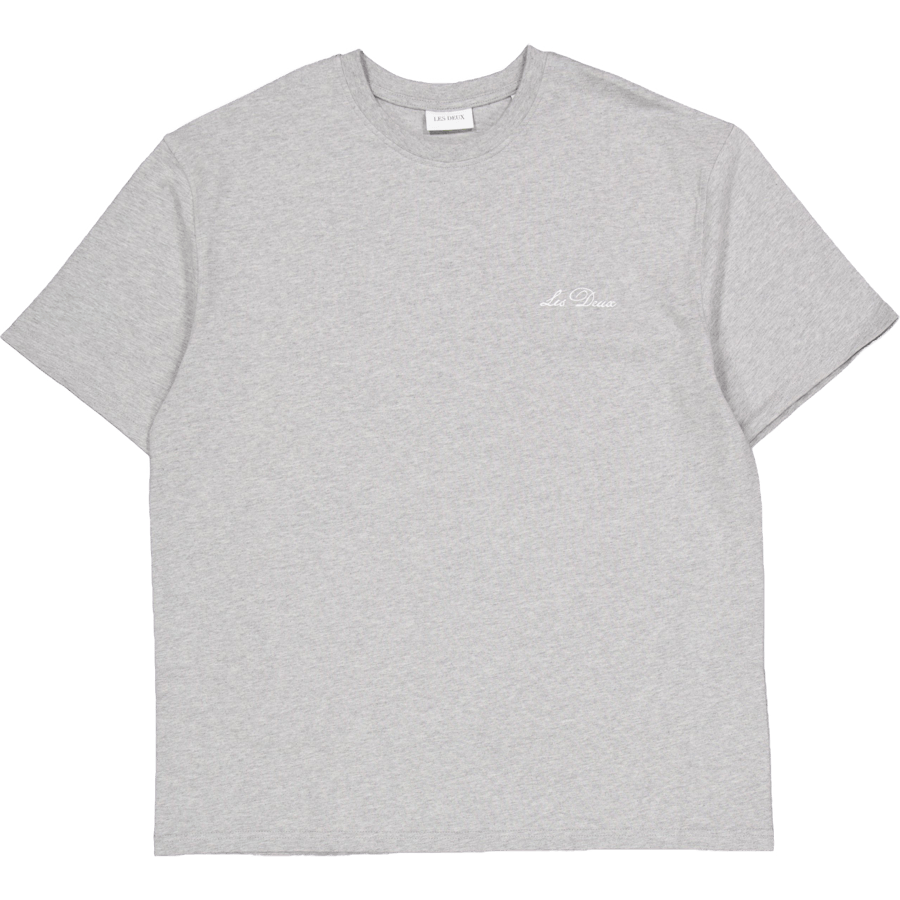Crew T-shirt Grey Melange/white