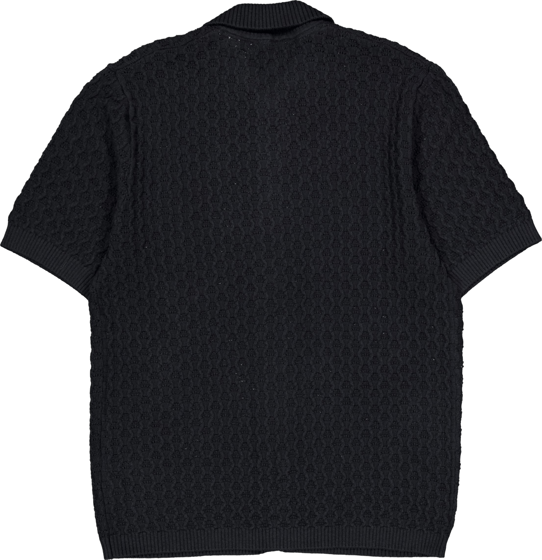 Gespertus Ss Knit Shirt Black - Bild 2