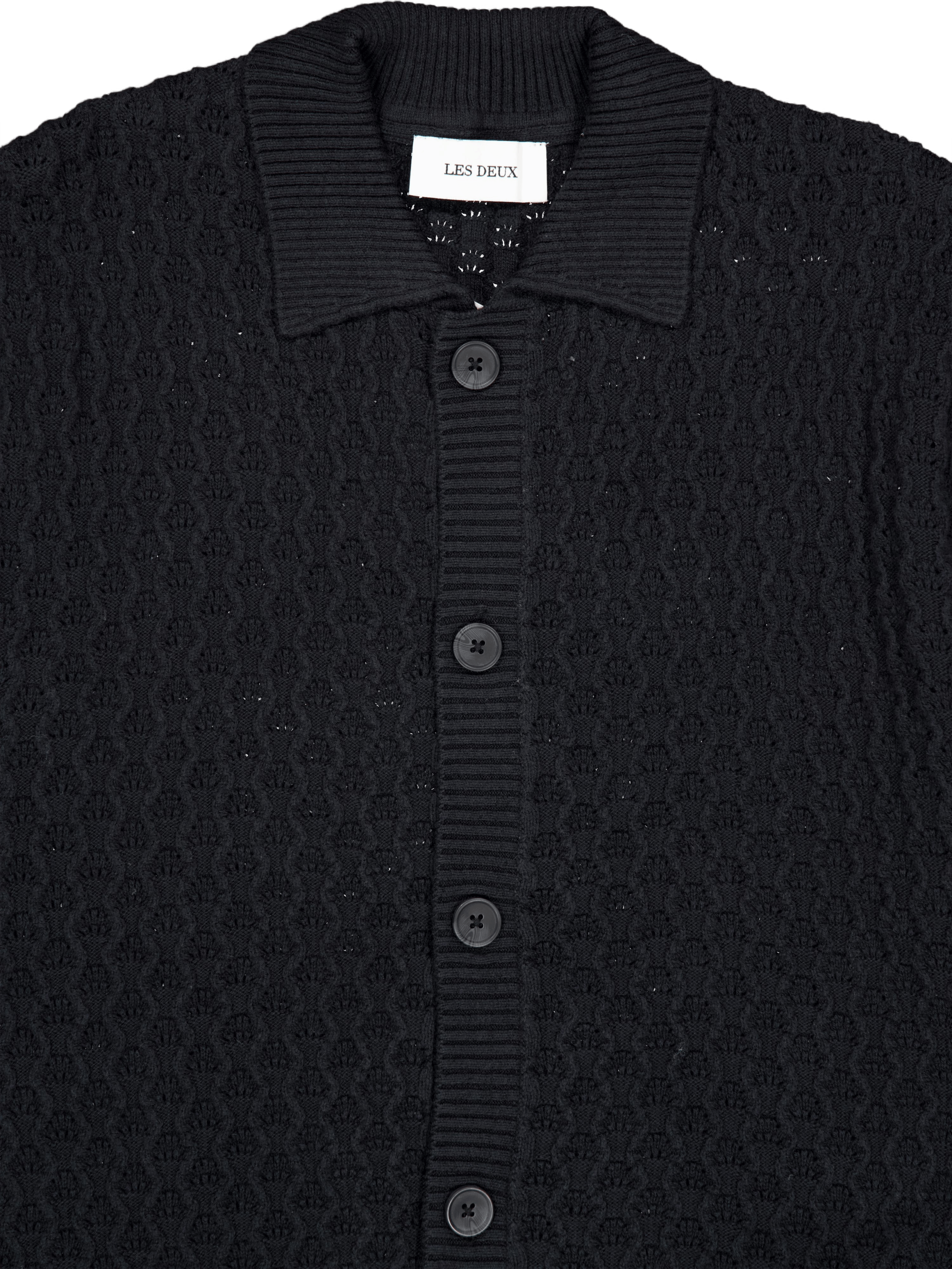 Gespertus Ss Knit Shirt Black - Bild 3