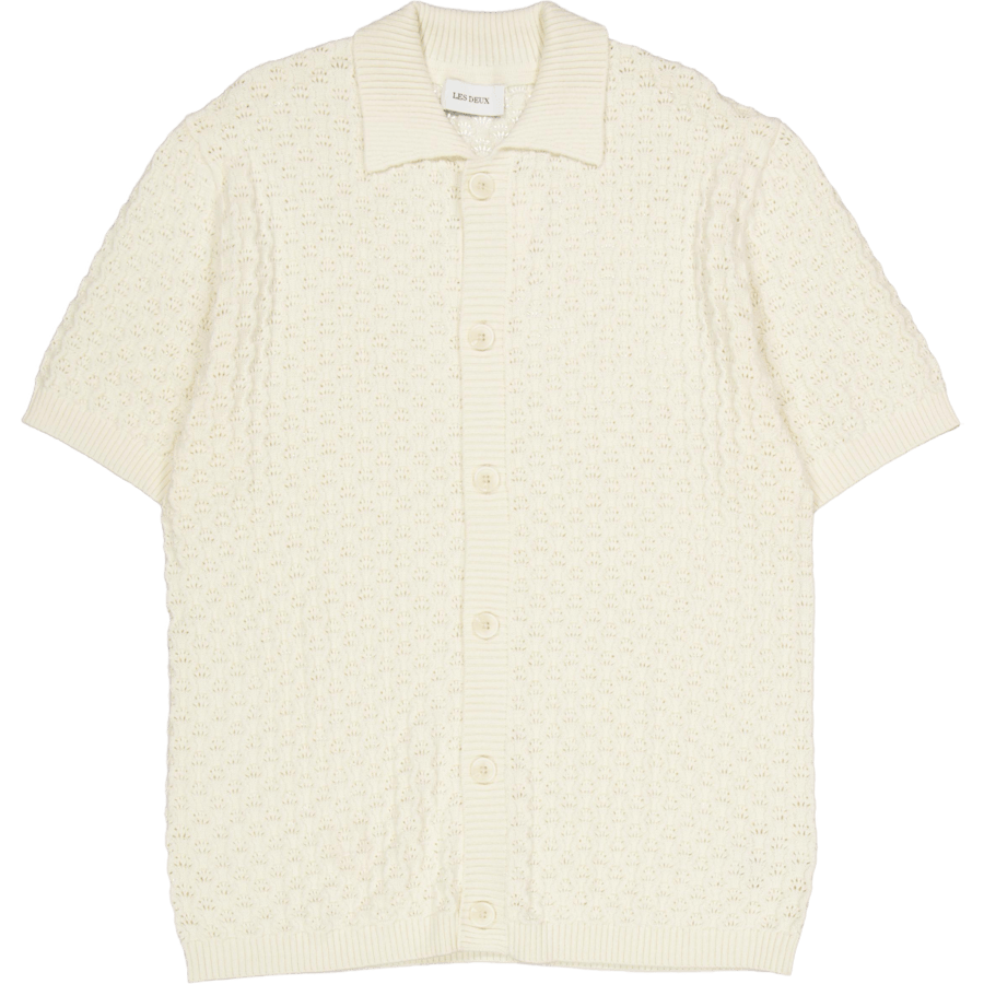 Gespertus Ss Knit Shirt Ivory