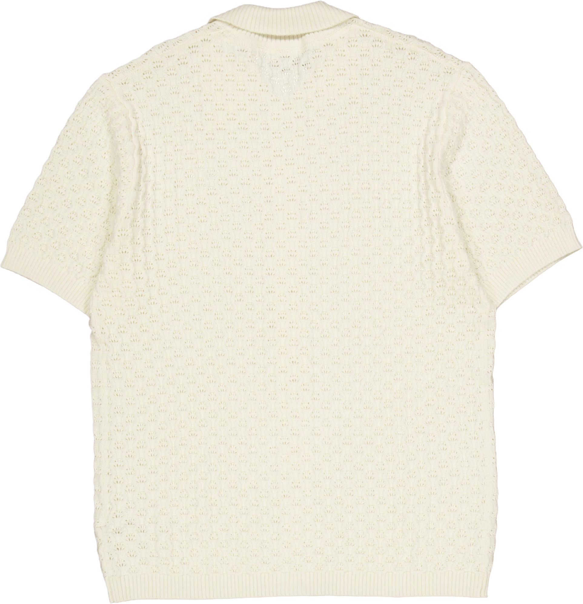 Gespertus Ss Knit Shirt Ivory - Bild 2