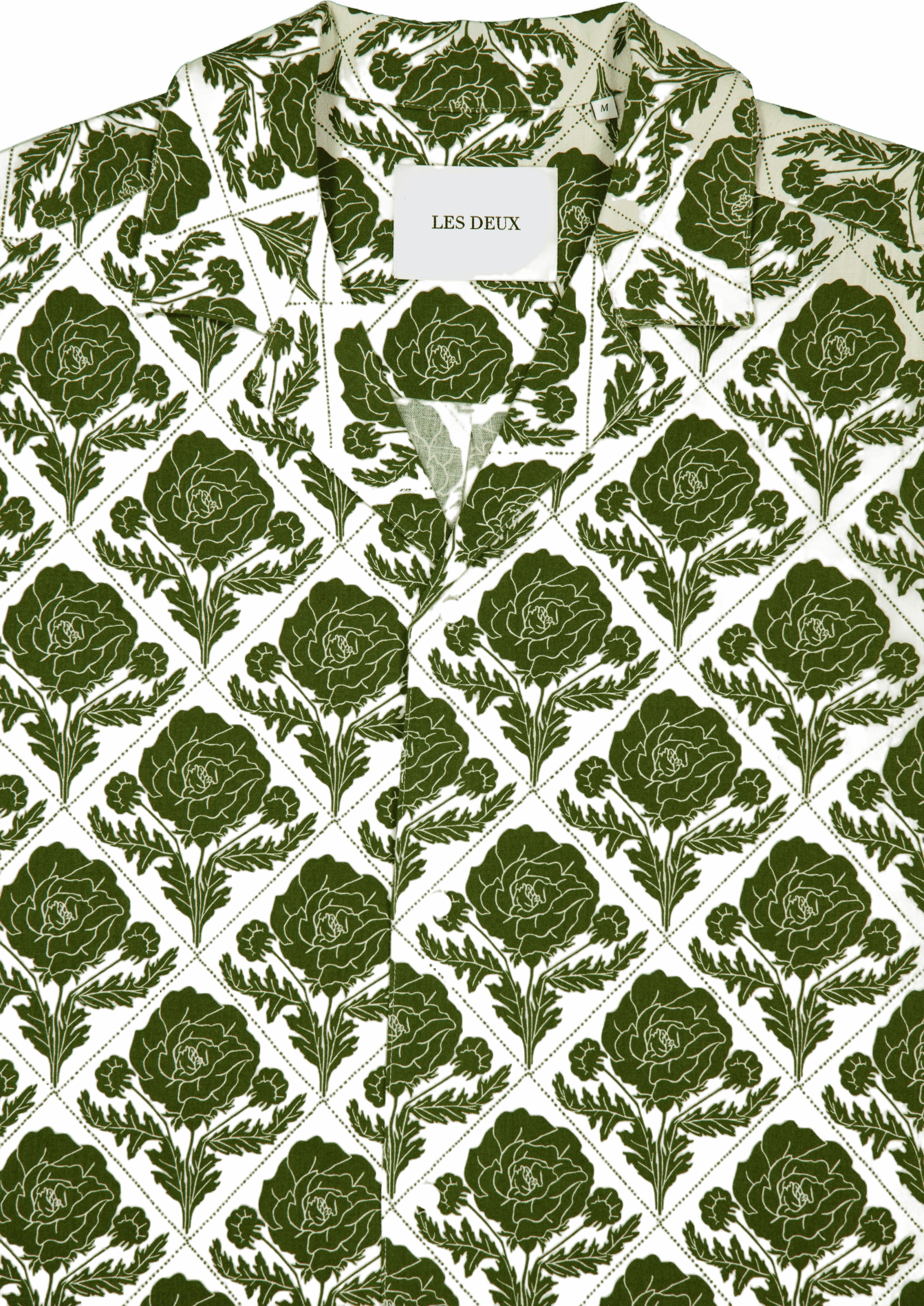 Lesley Flower Tile Aop Ss Shir Vintage Green/ivory - Bild 3