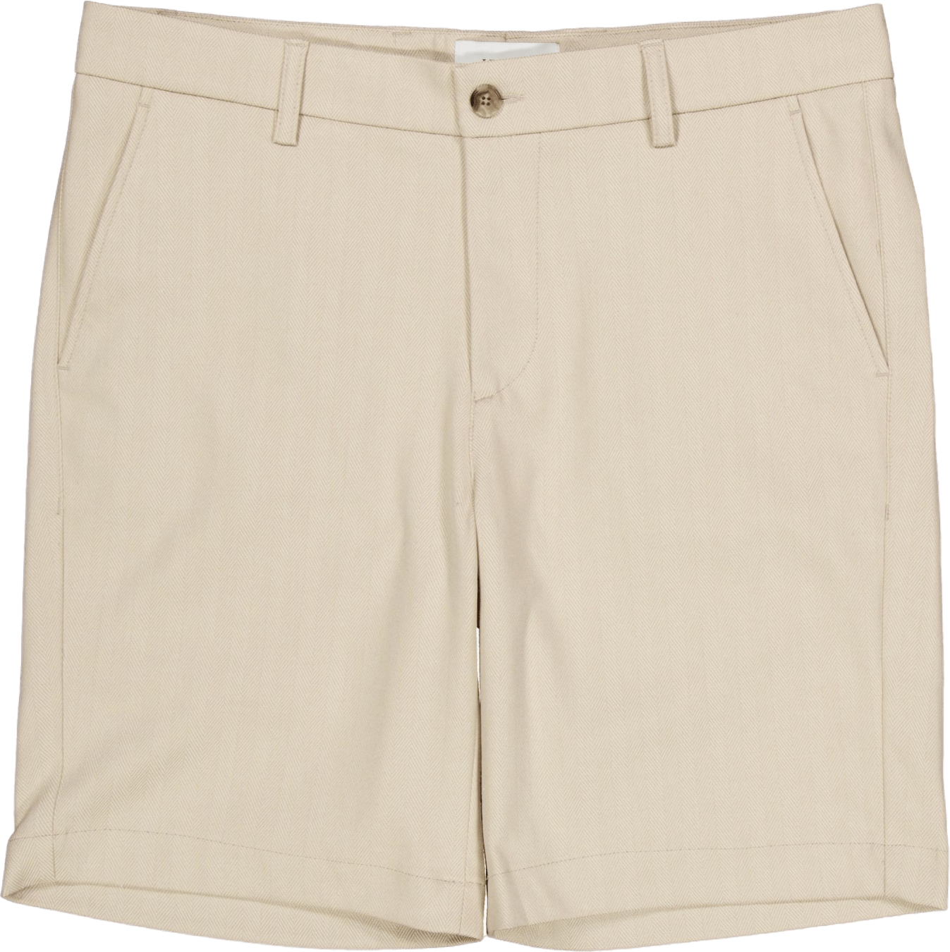 Como Reg Herringbone Shorts Dark Sand/light Sand