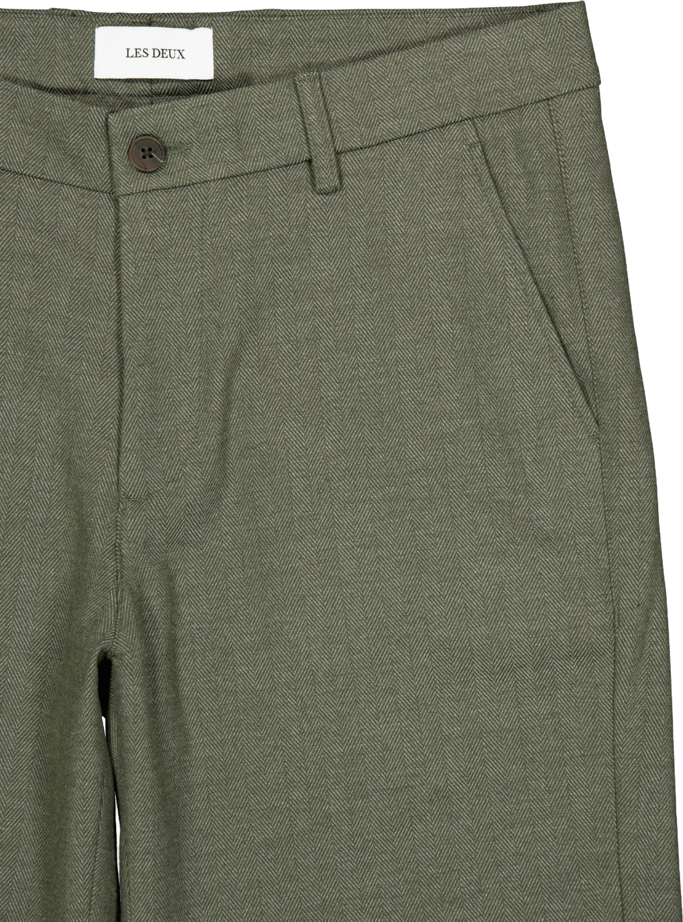 Como Reg Herringbone Shorts Forest Green/chive Green - Bild 3