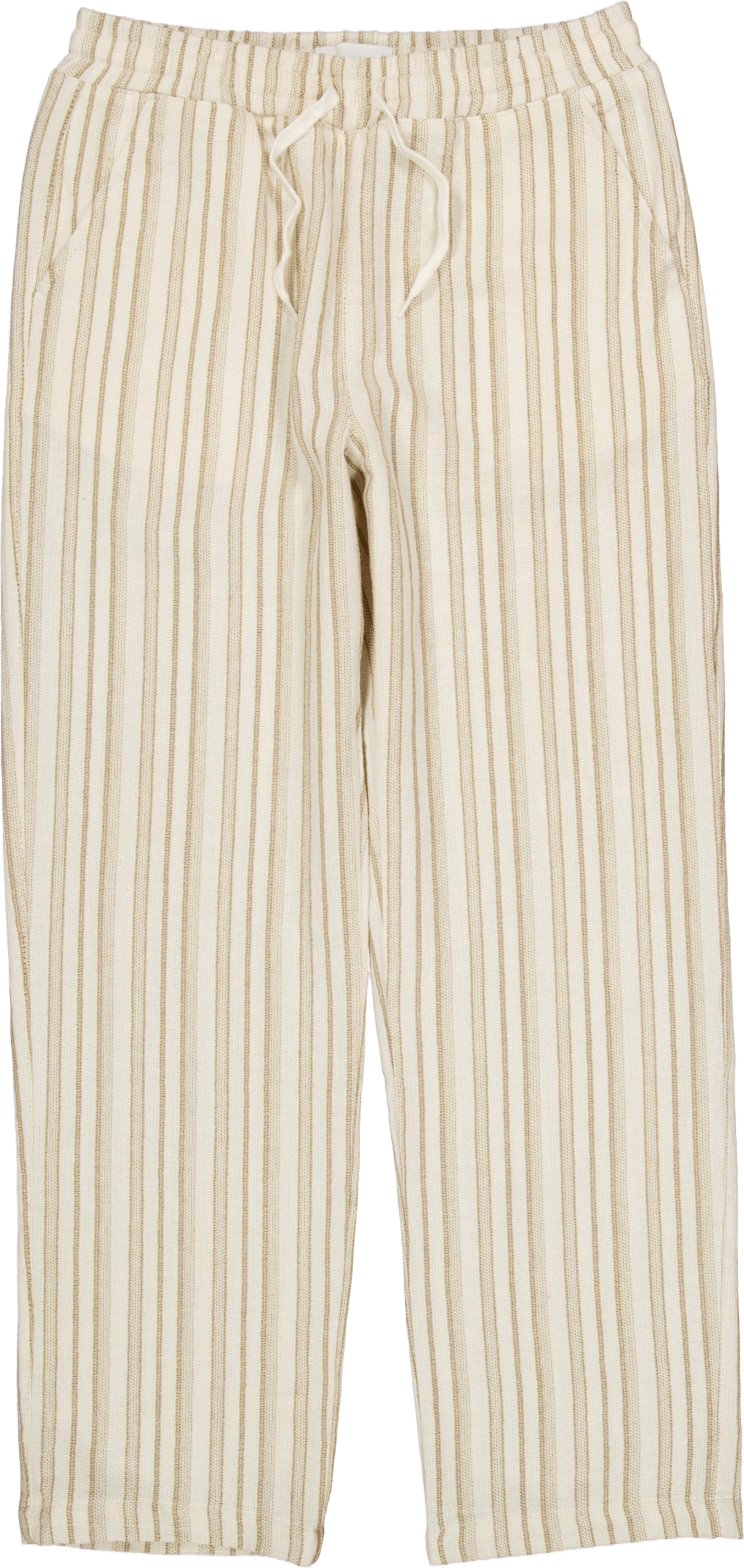 Houston Stripe Cotton Pants Ivory/lichen Green