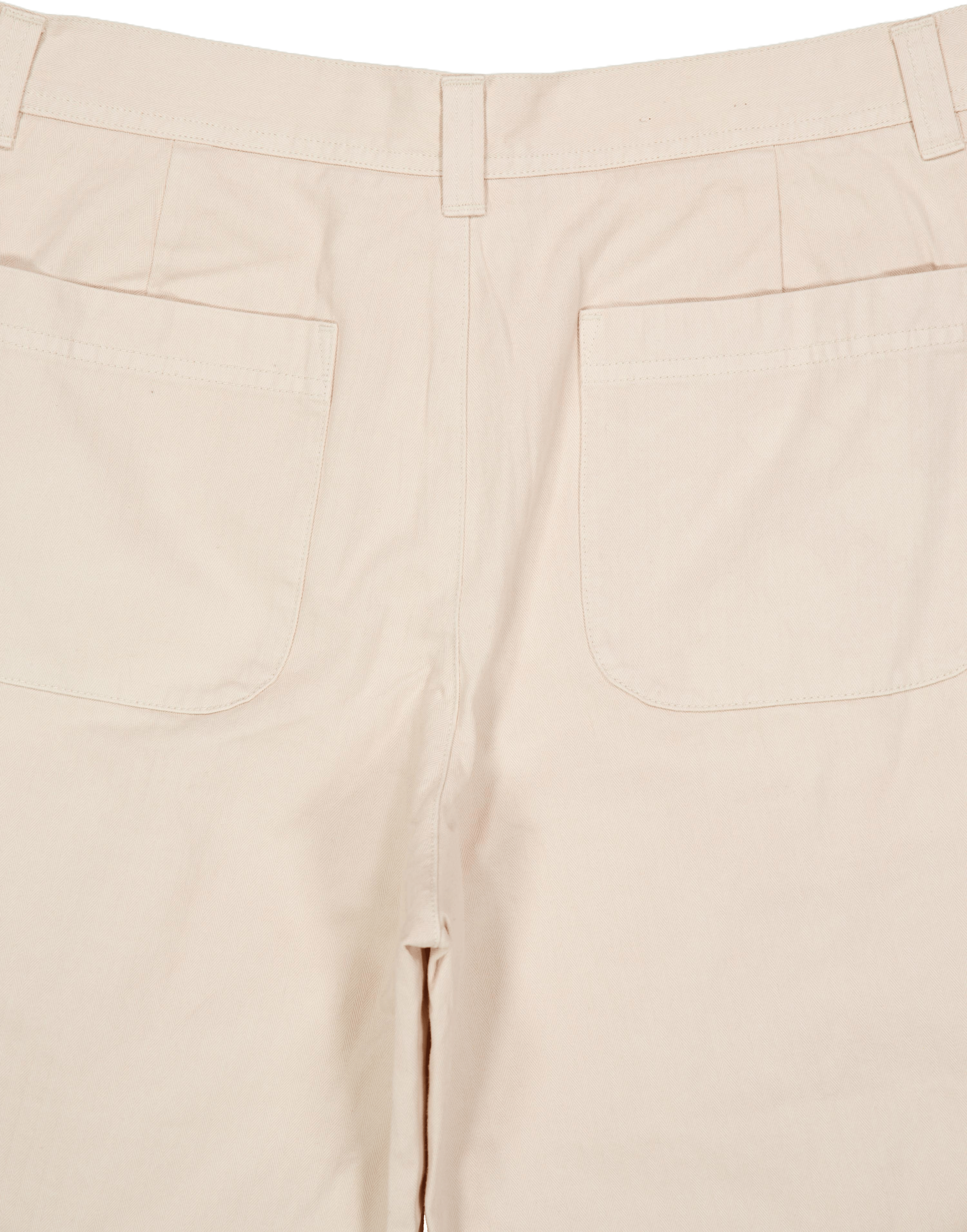 Kody Cotton Herringbone Shorts Ivory - Bild 4