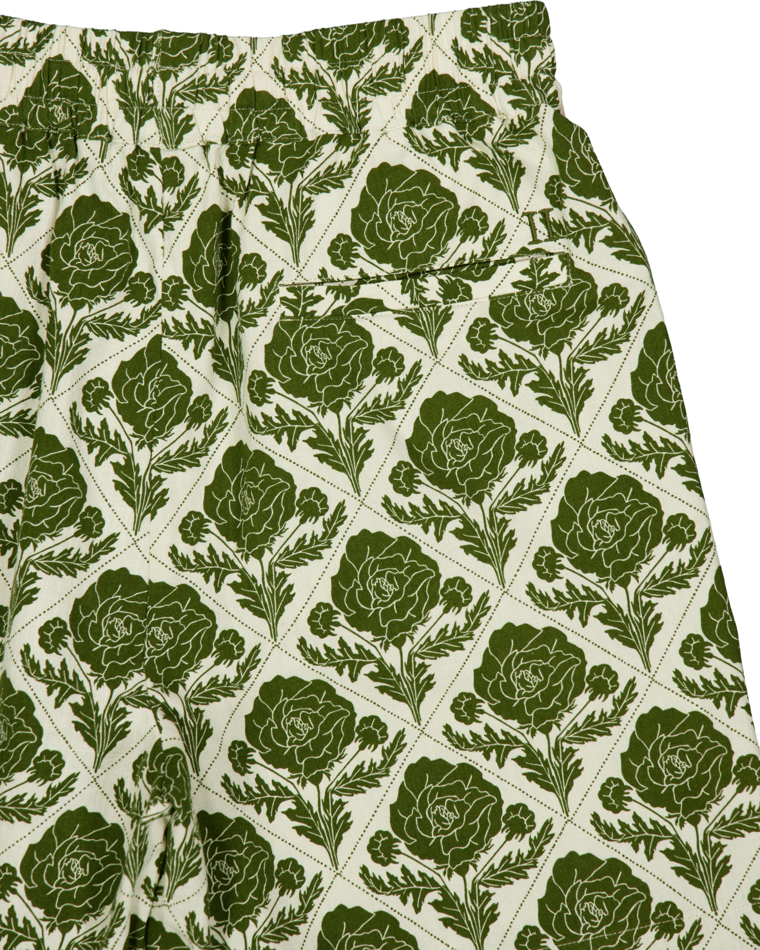 Lesley Flower Tile Aop Shorts Vintage Green/ivory - Bild 4