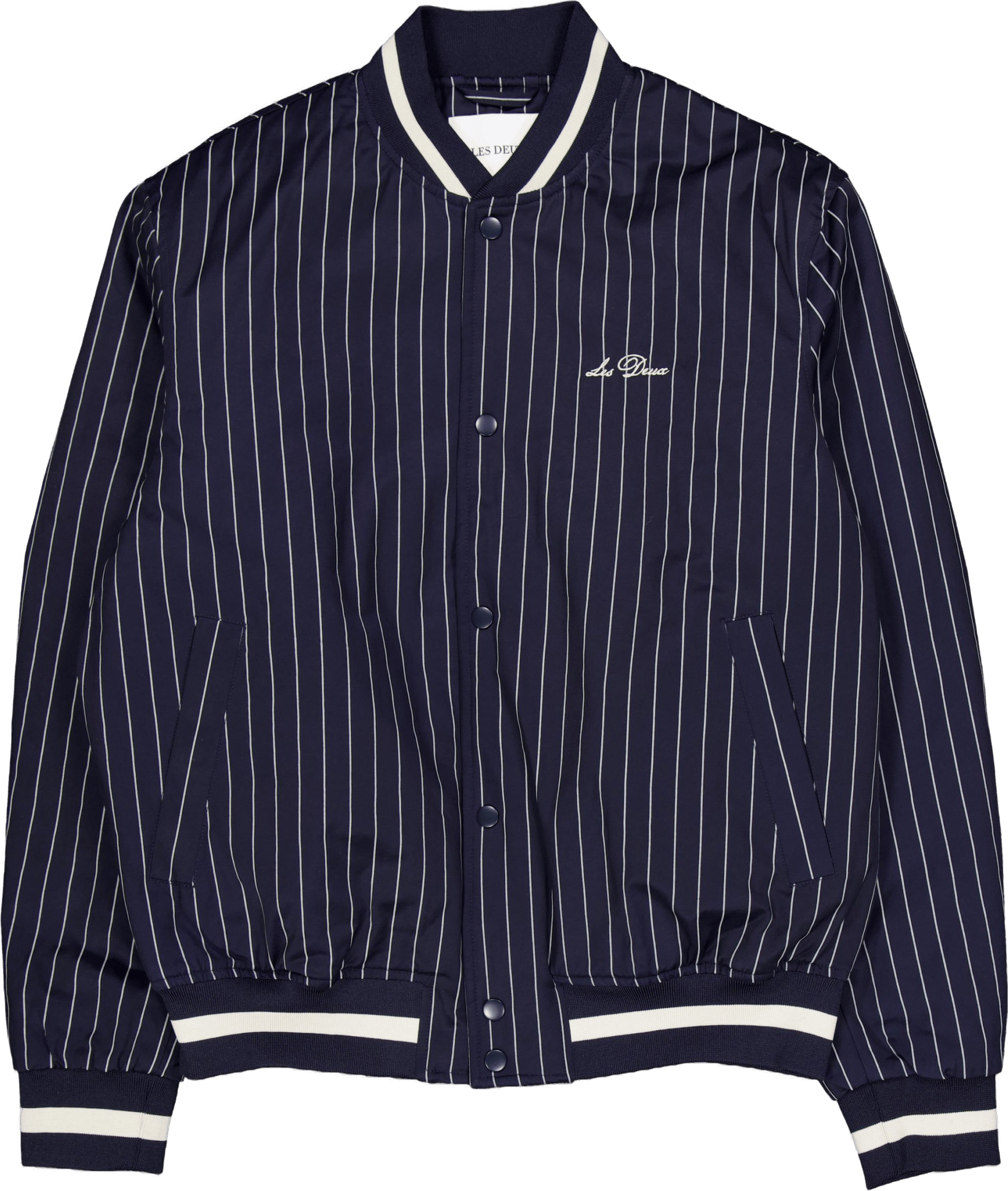 Les Deux Tech Varsity Jacket Dark Navy/ivory