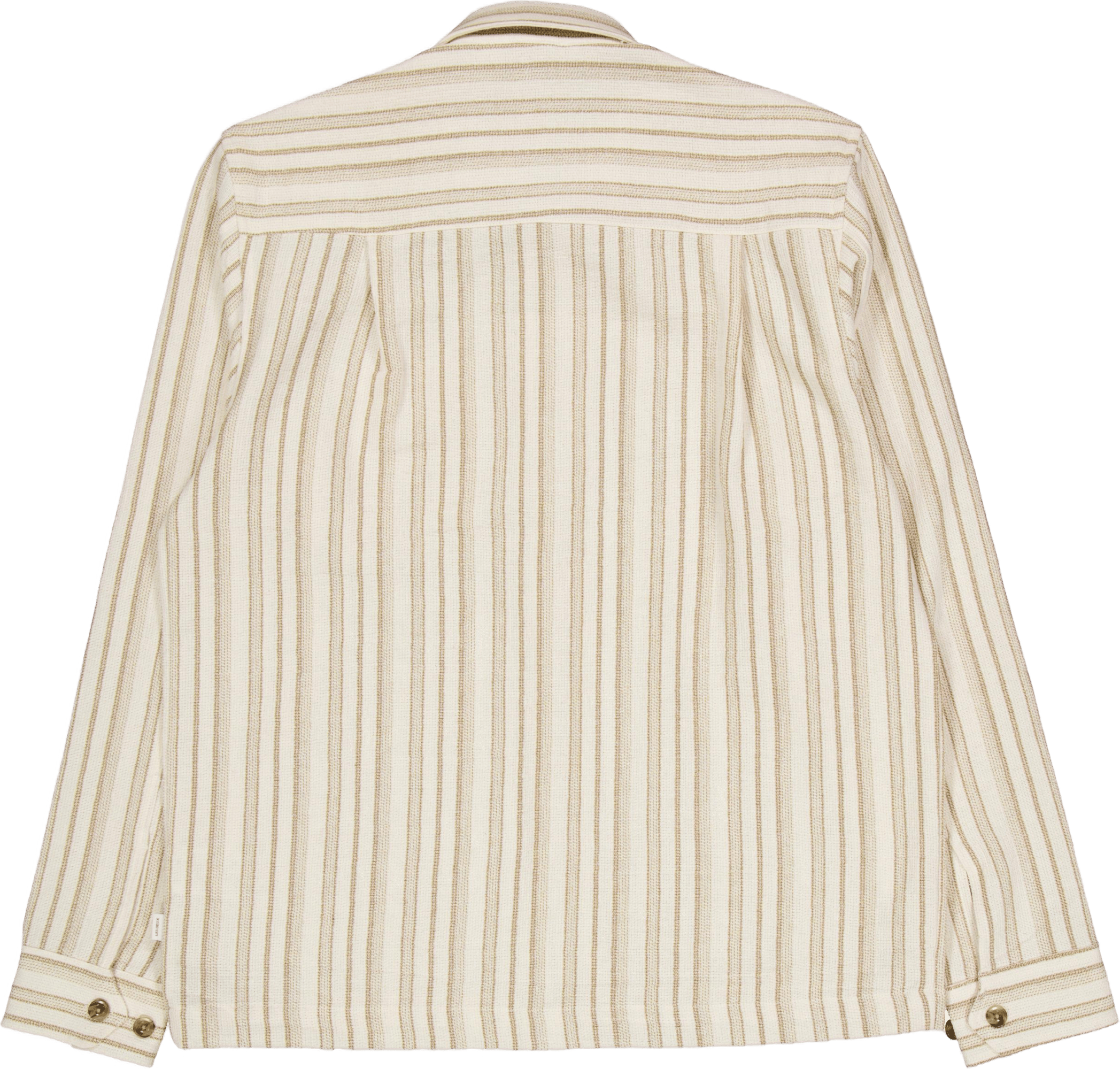 Shane Stripe Cotton Overshirt Ivory/lichen Green - Bild 2