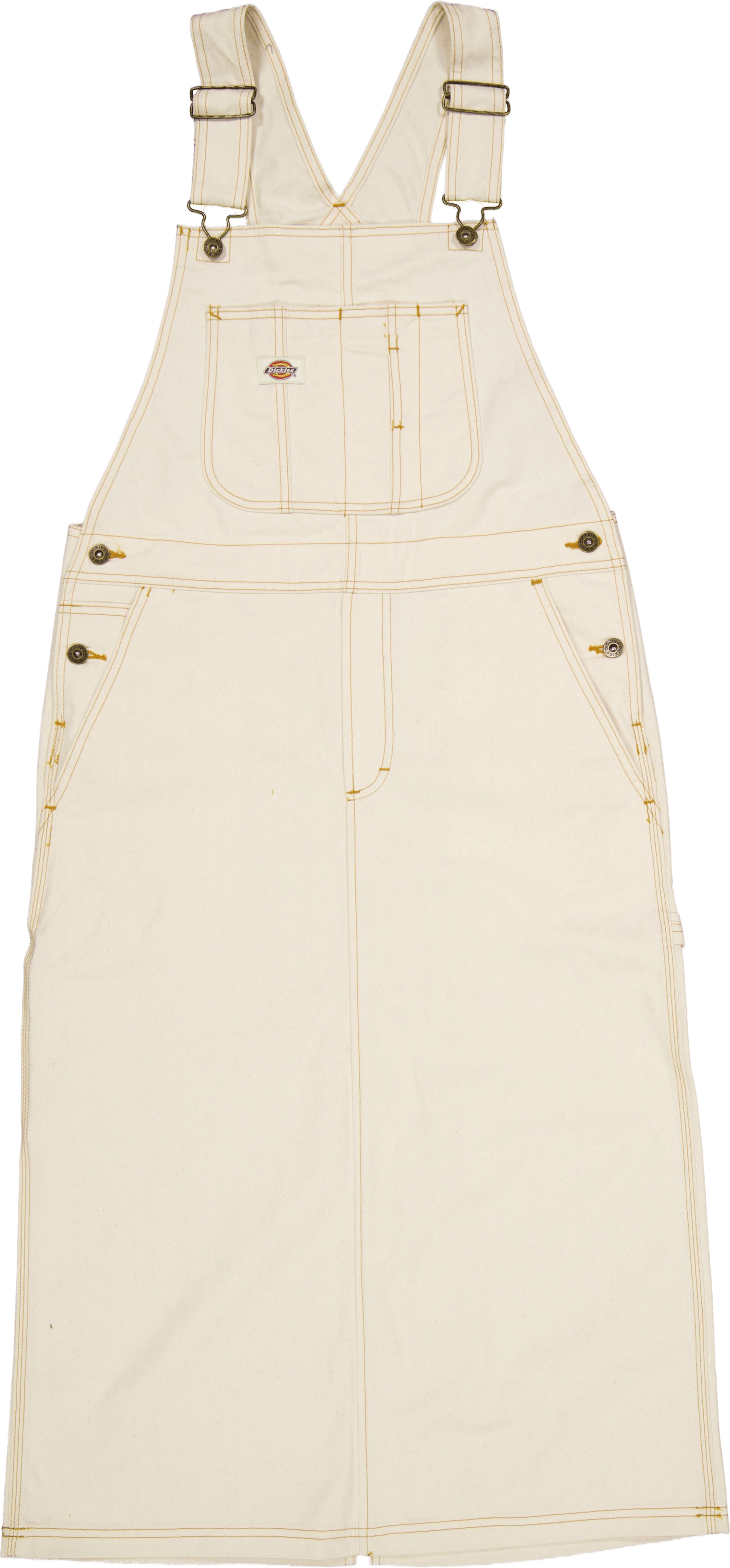 Dickies Bib Long Overall Dress Whitecap Gray