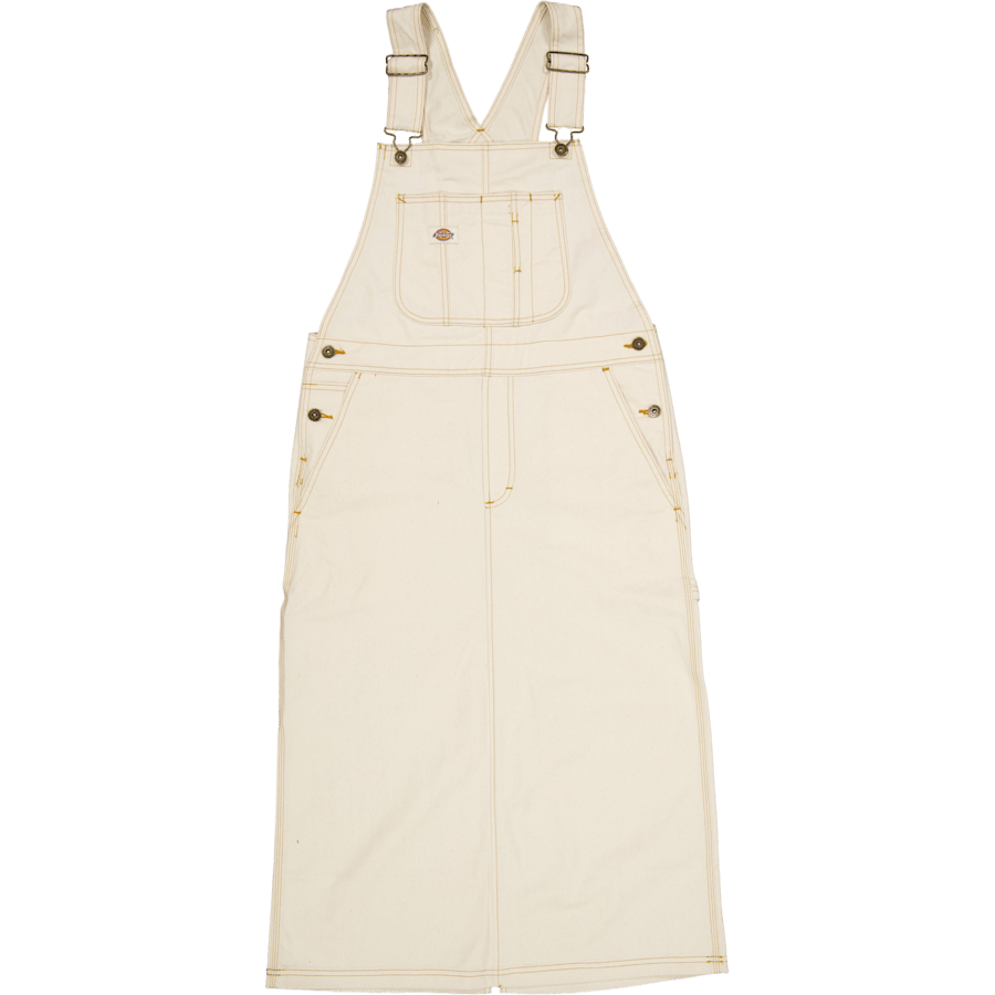 Dickies Bib Long Overall Dress Whitecap Gray