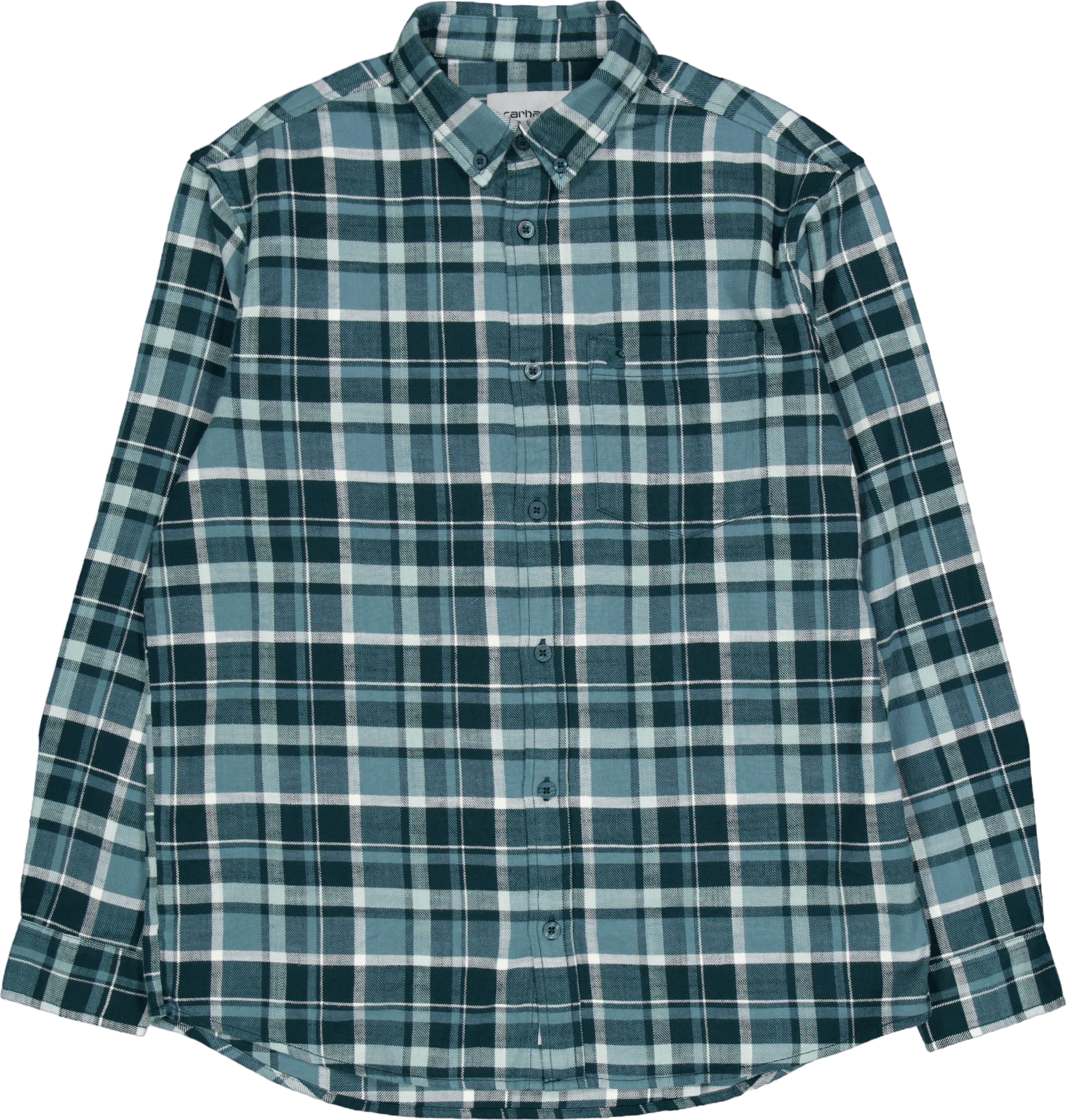 L/s Fendrick Shirt Fendrick Check, Deep Lagoon