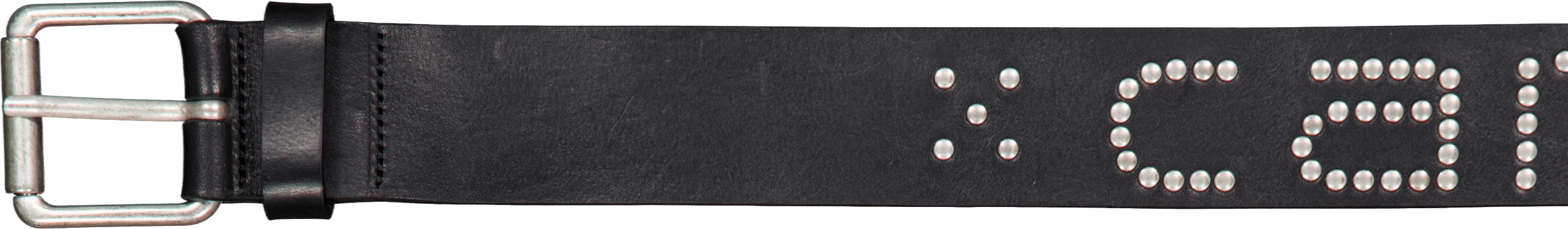 Script Studs Belt Black / Silver