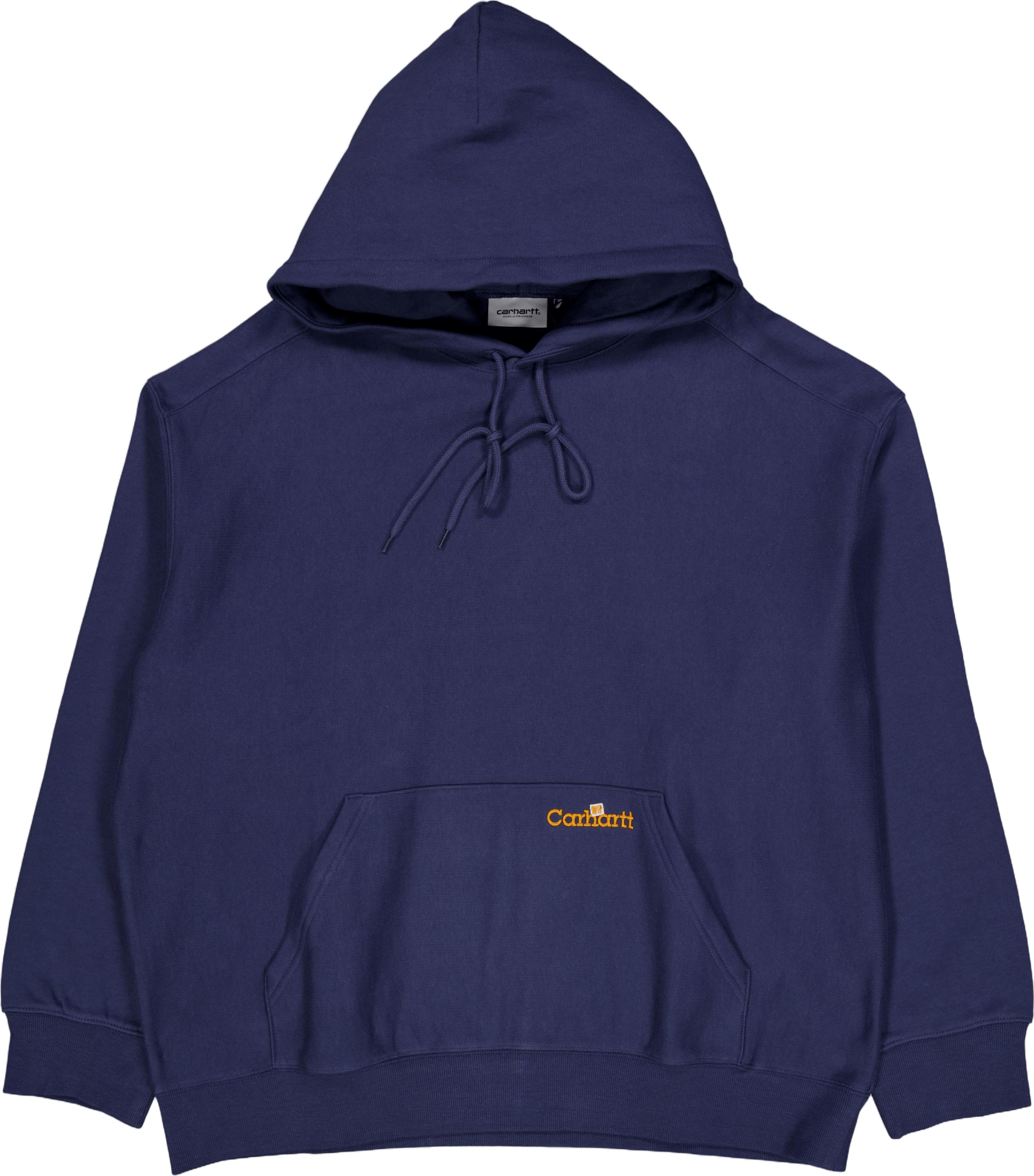 Hooded Label Script Sweat Blue