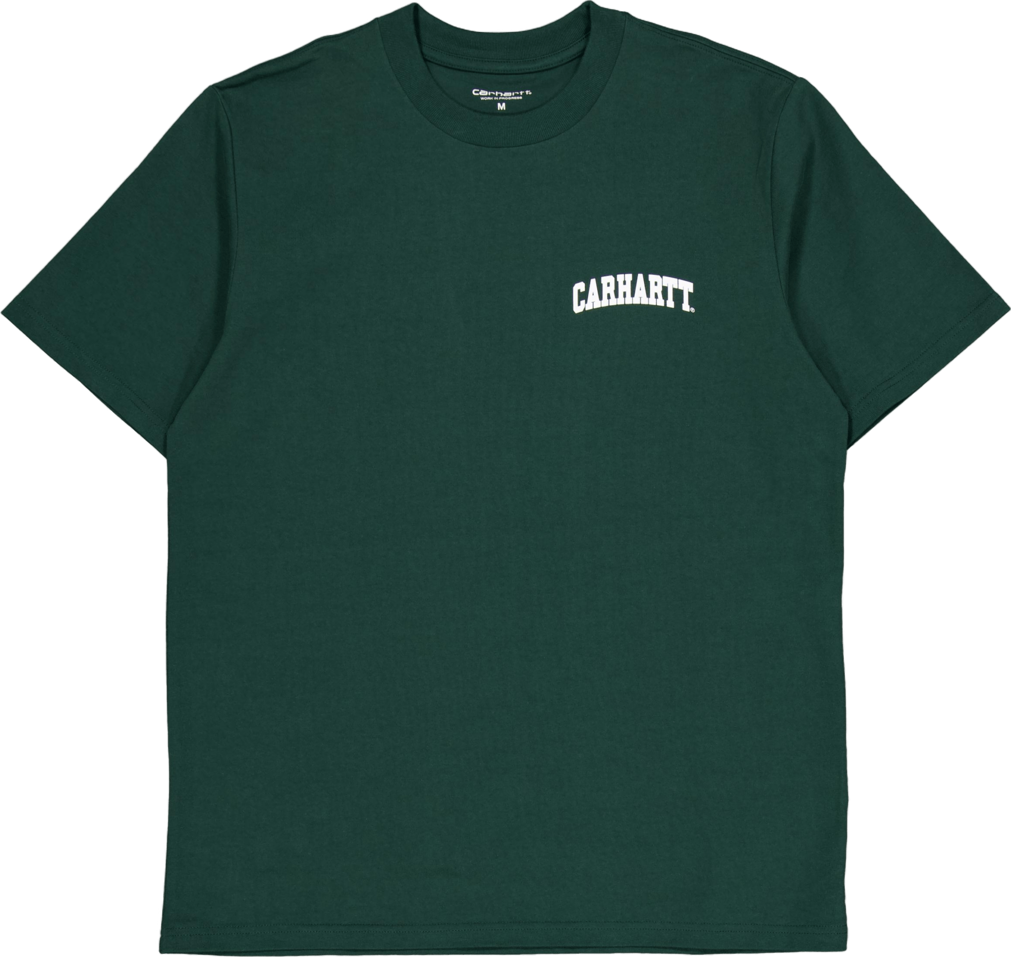 S/s University Script T-shirt Conifer / White