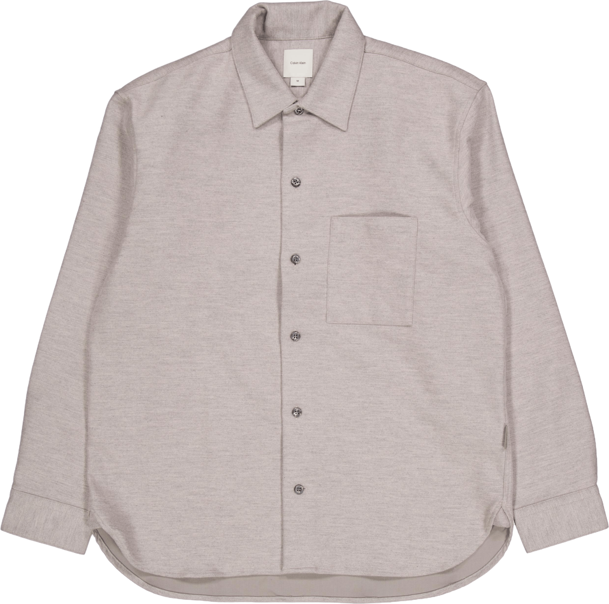 Brushed Wool Optic Overshirt Grey