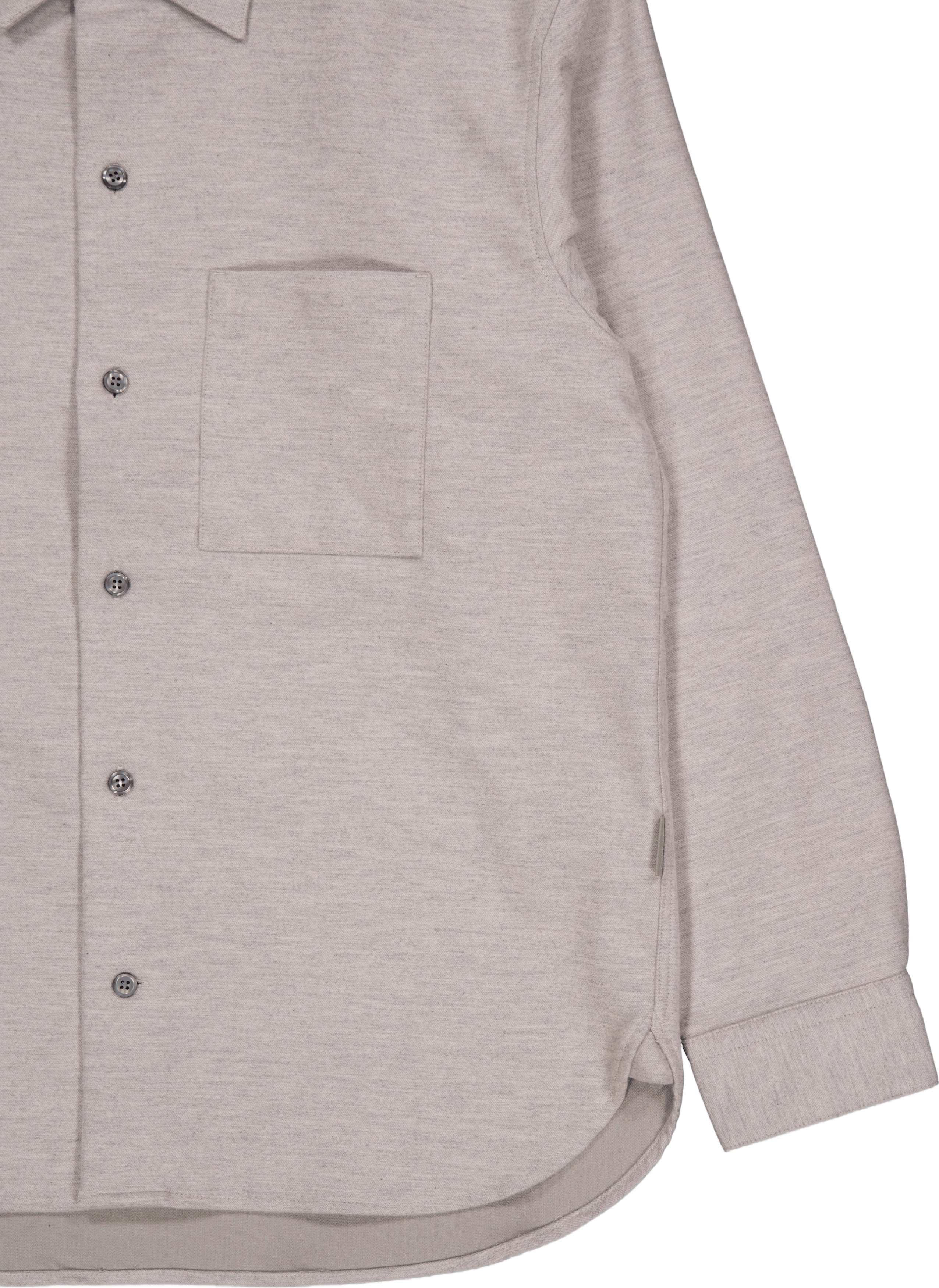 Brushed Wool Optic Overshirt Grey - Bild 4