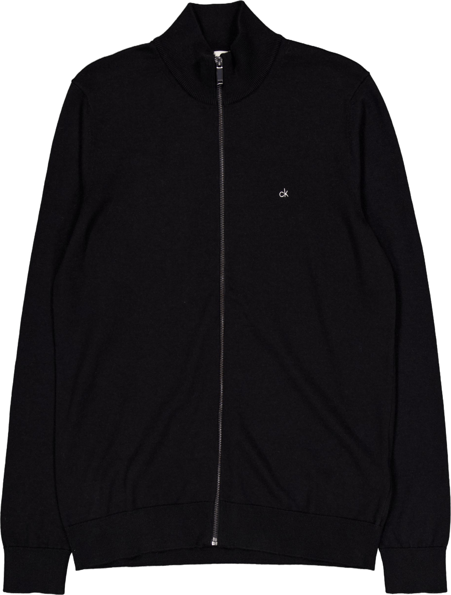 Cotton Silk Blend Zip Jacket Black