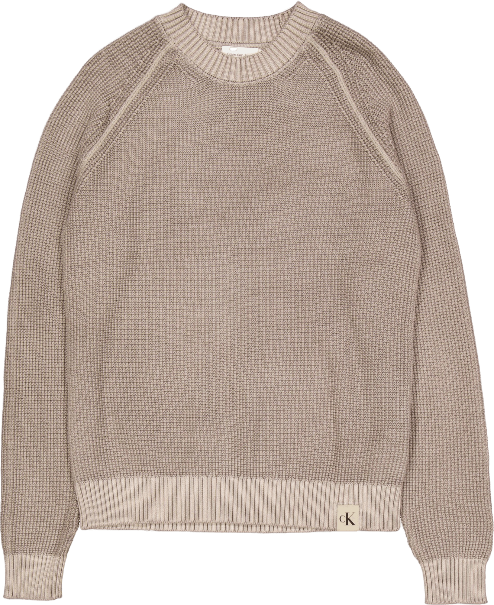 Washed Raglan Sweater Grey, Male, Kleding, Tops, Beige, XXL