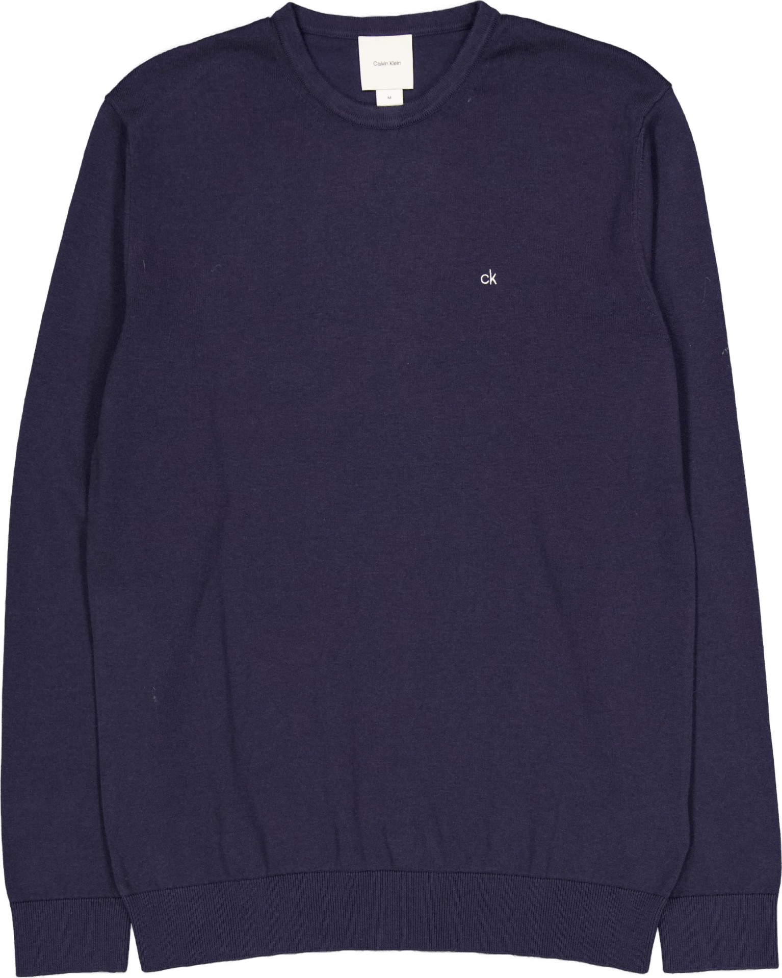 Cotton Silk Blend Cn Sweater Blue