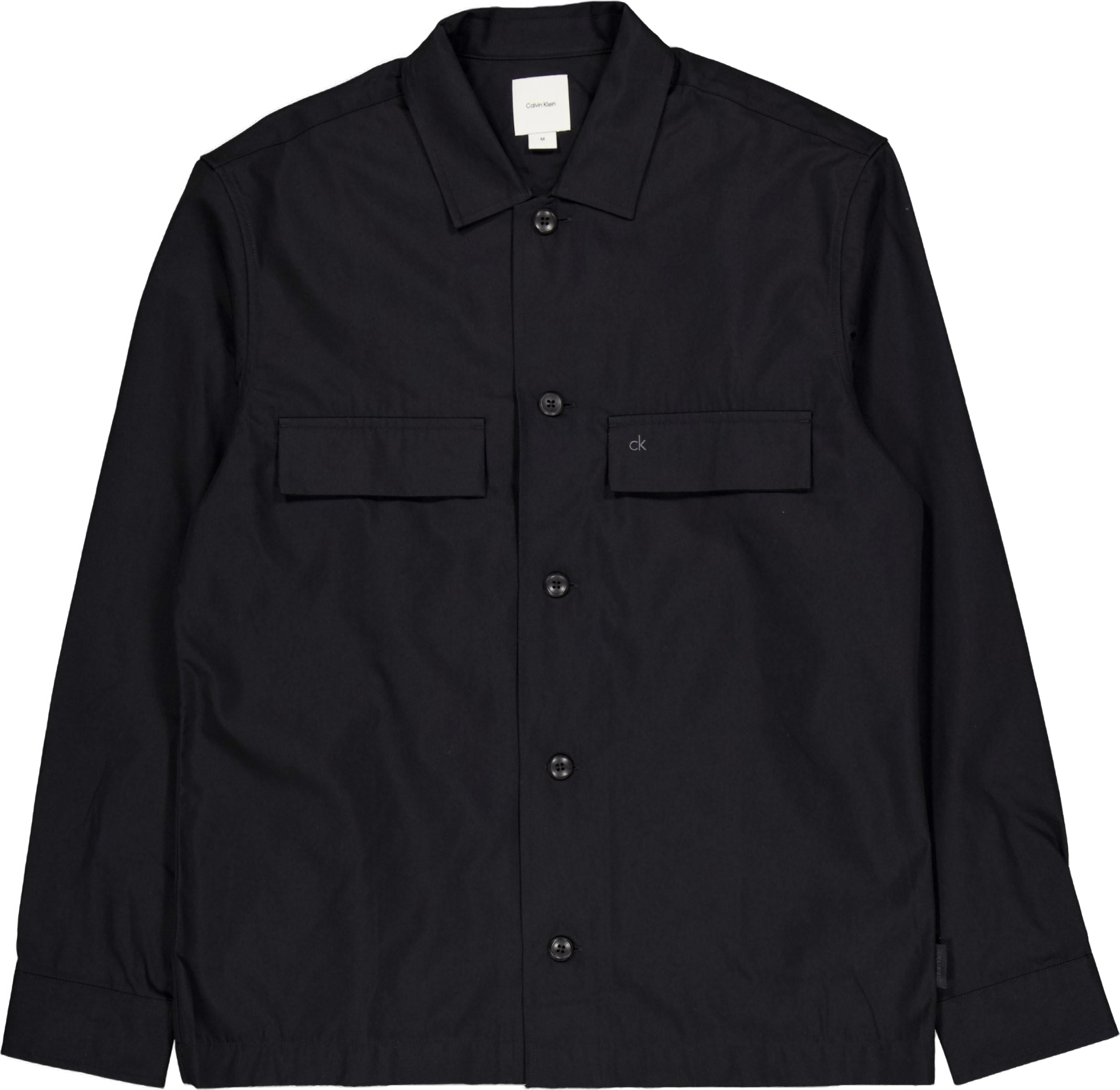 Cotton Blend Overshirt Black