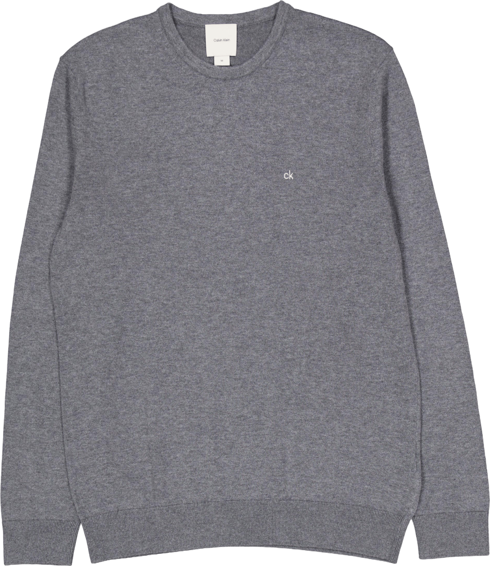 Cotton Silk Blend Cn Sweater Grey