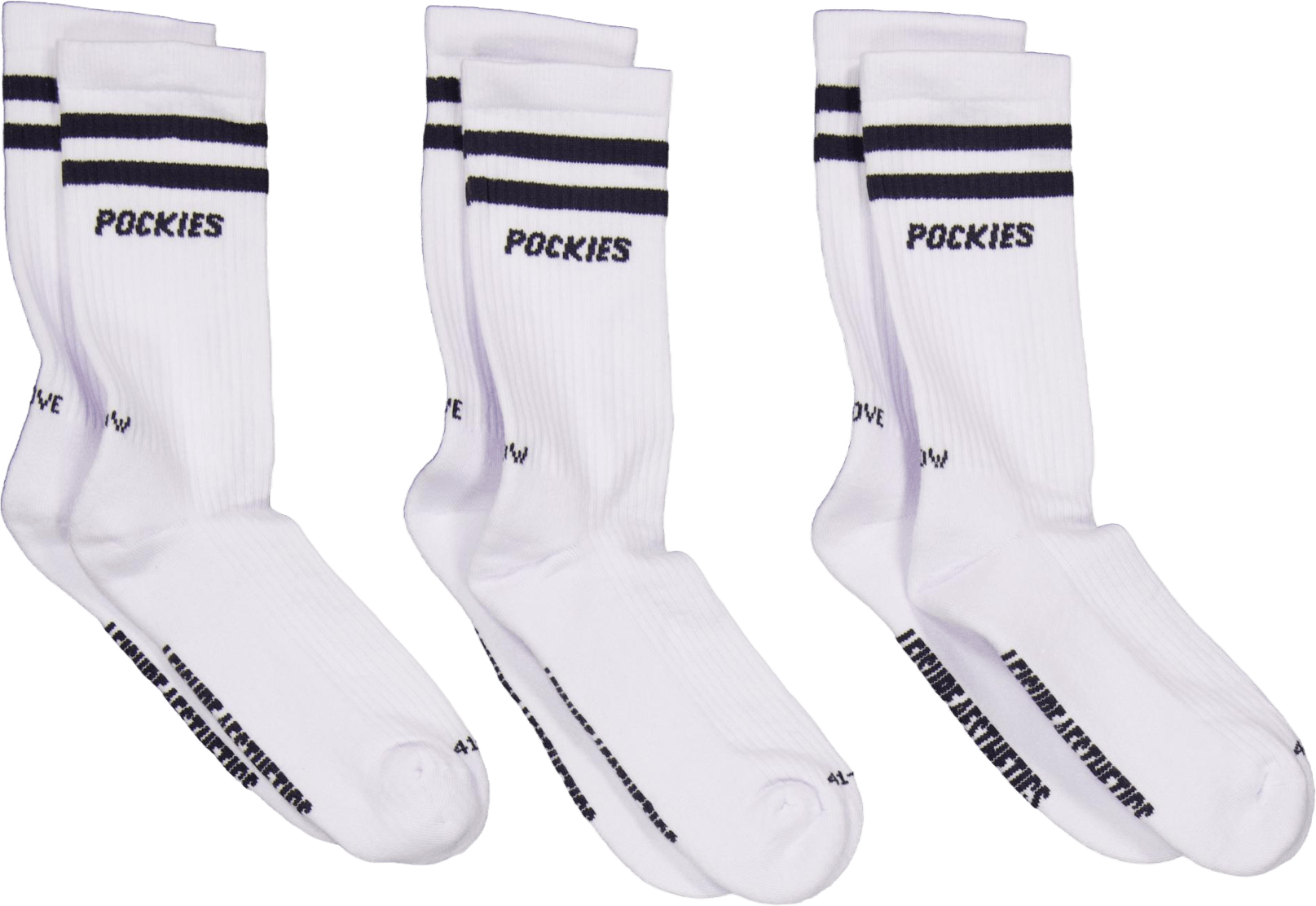 3-pack Navy Striped L.a. Socks Navy