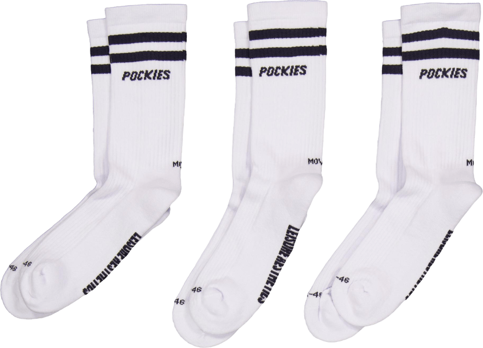 3-pack Navy Striped L.a. Socks Navy - Bild 2