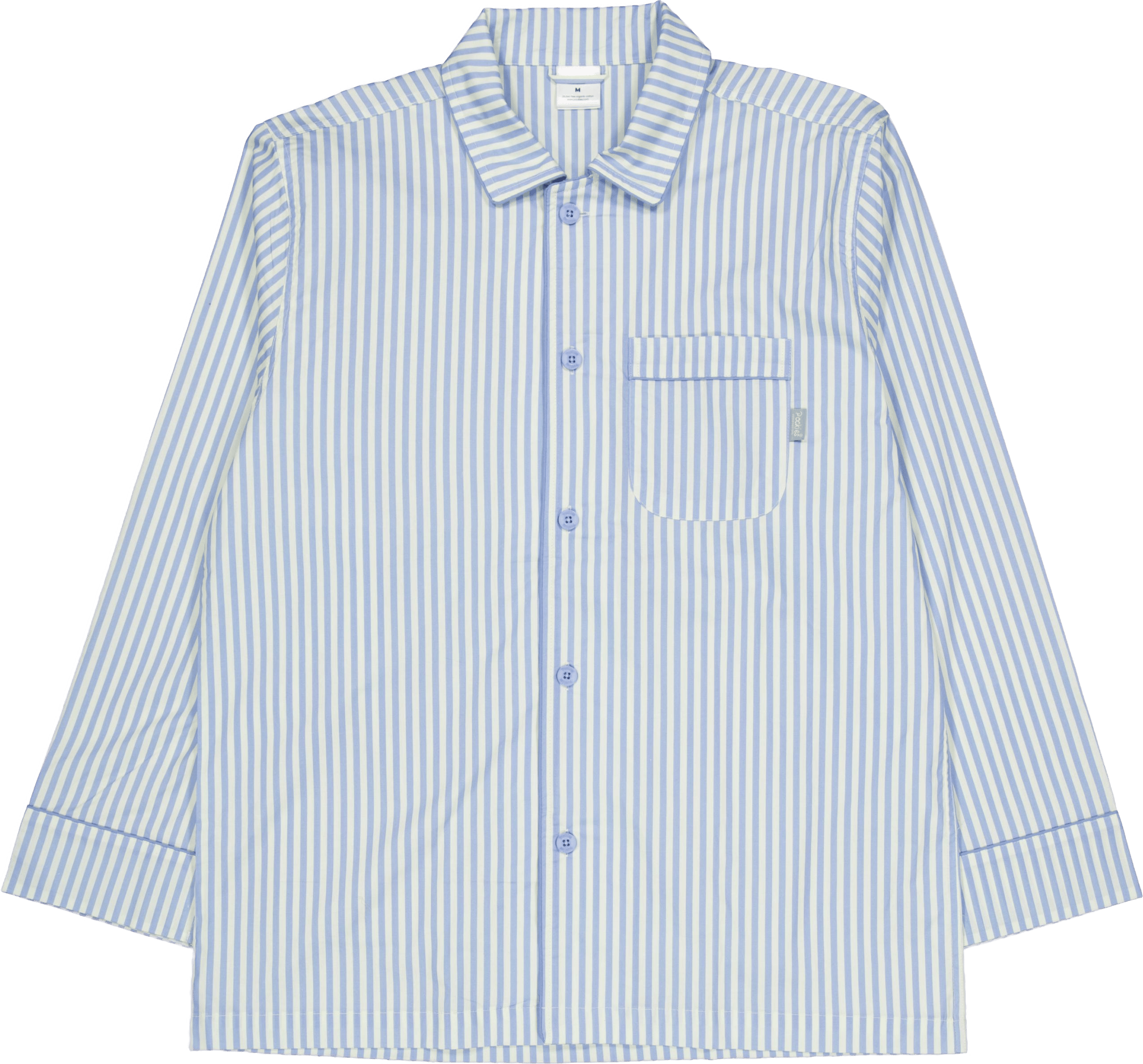 Ice Blue Striped Pyjama Shirt Blue