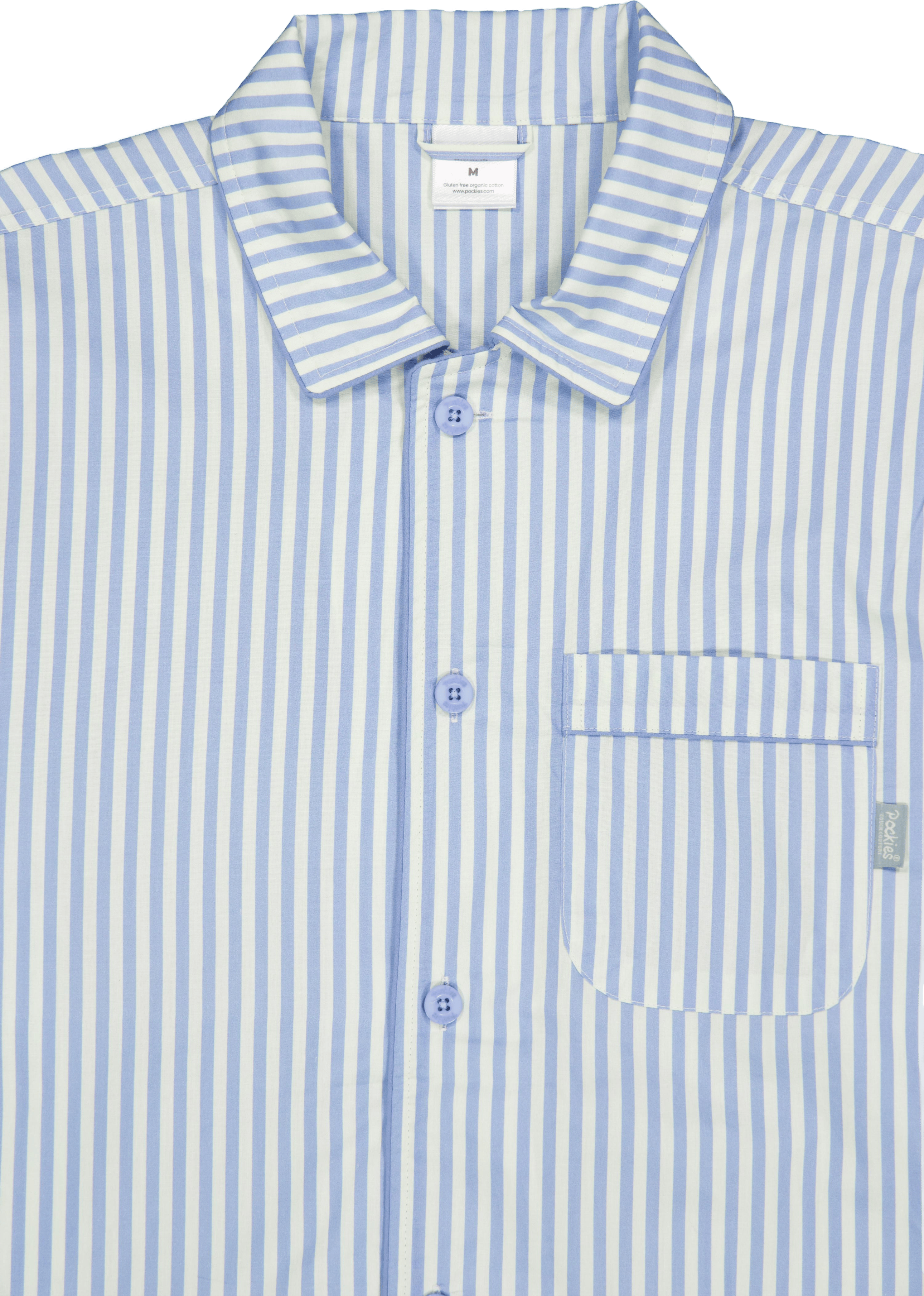 Ice Blue Striped Pyjama Shirt Blue - Bild 3