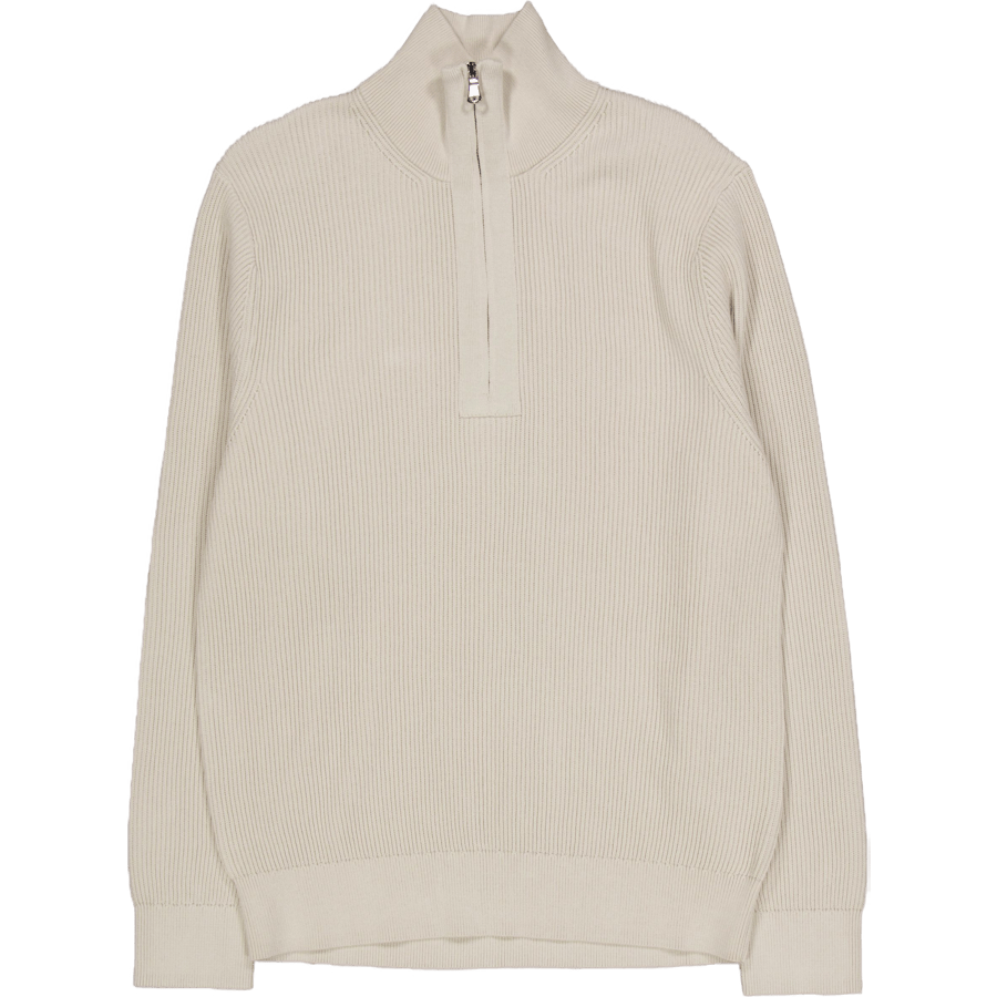 Alex Half Zip Knitted Sweater Moonbeam