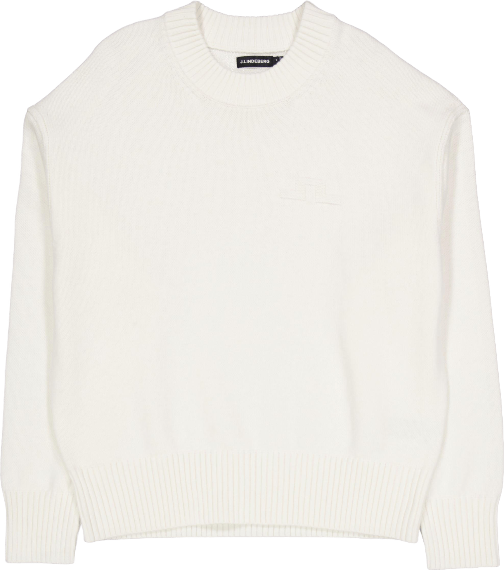 Eddy Cotton Wool Crew Neck White