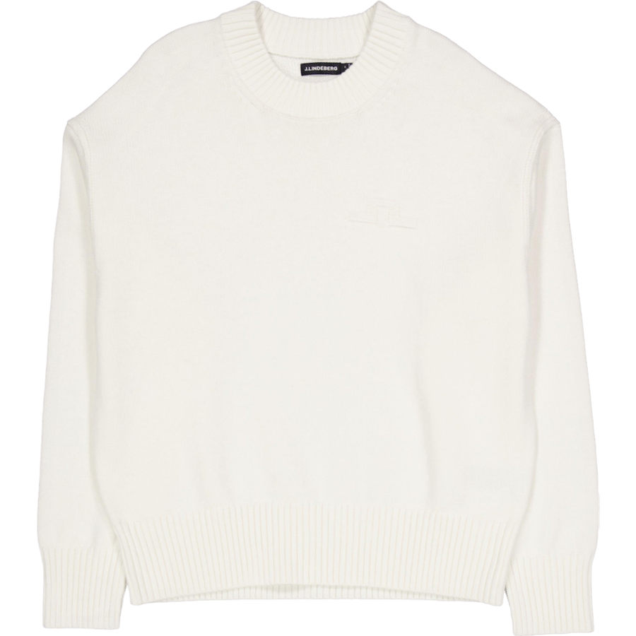 Eddy Cotton Wool Crew Neck White