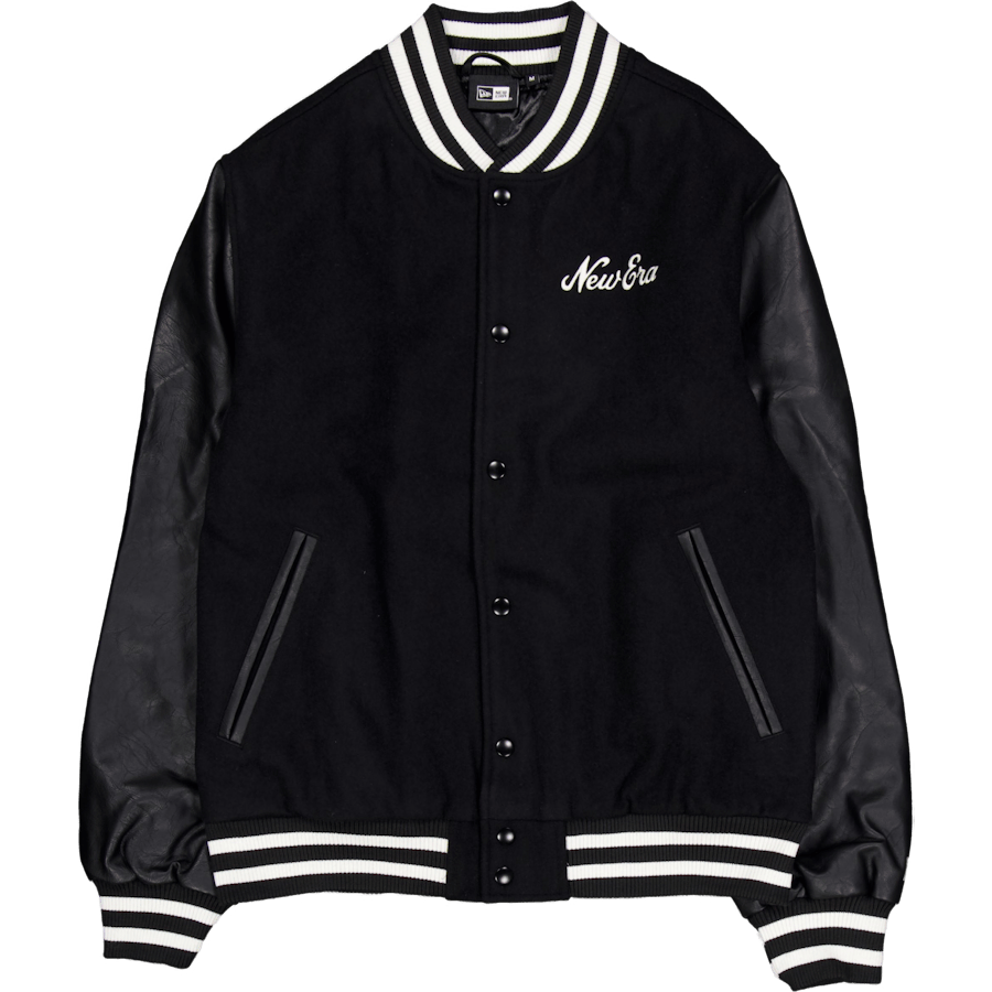 Ne Varsity Jacket Newera Blkwhi
