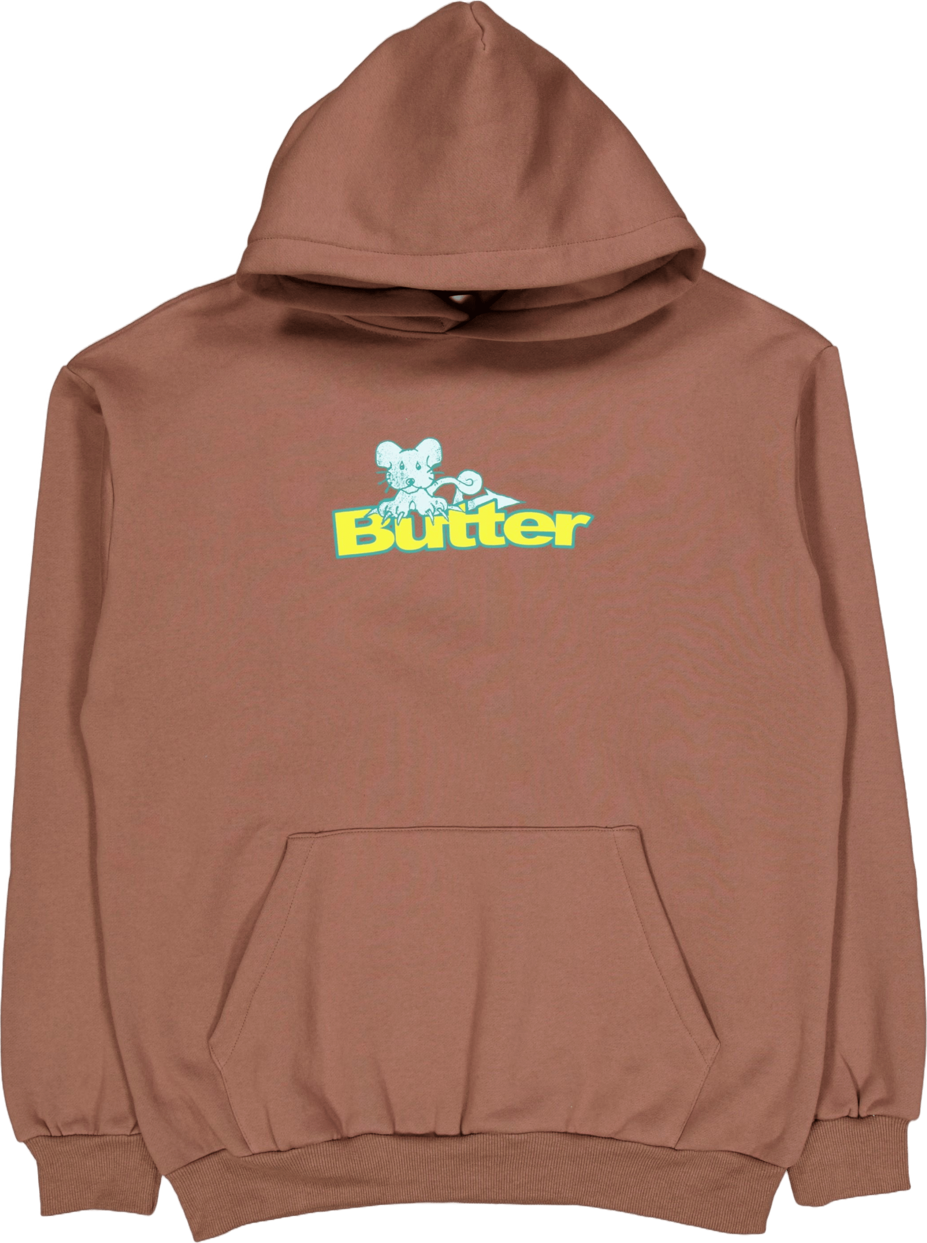 Rat Logo Pullover Hood Washed Brown