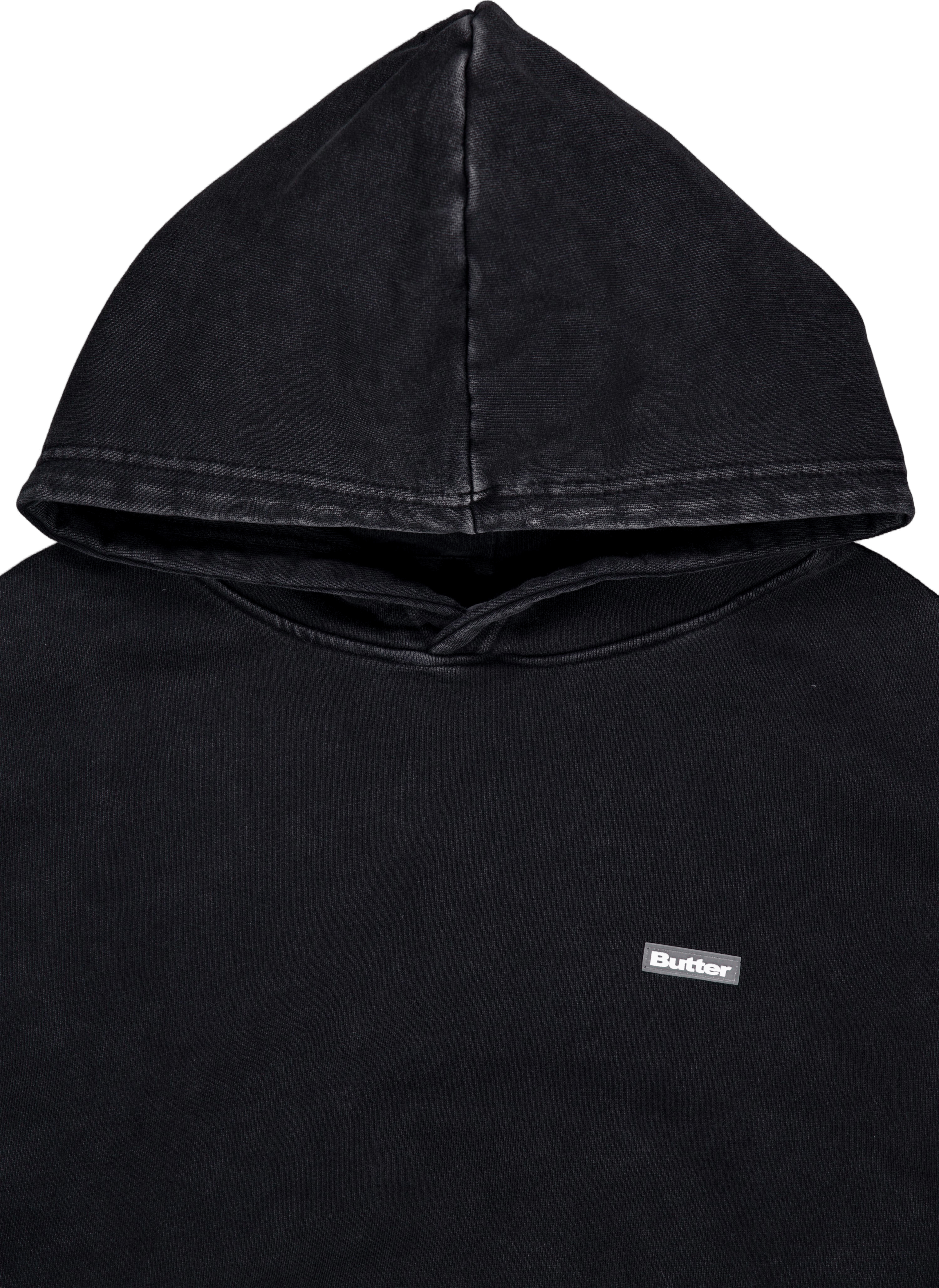 Basic Pullover Hood Washed Black - Bild 3