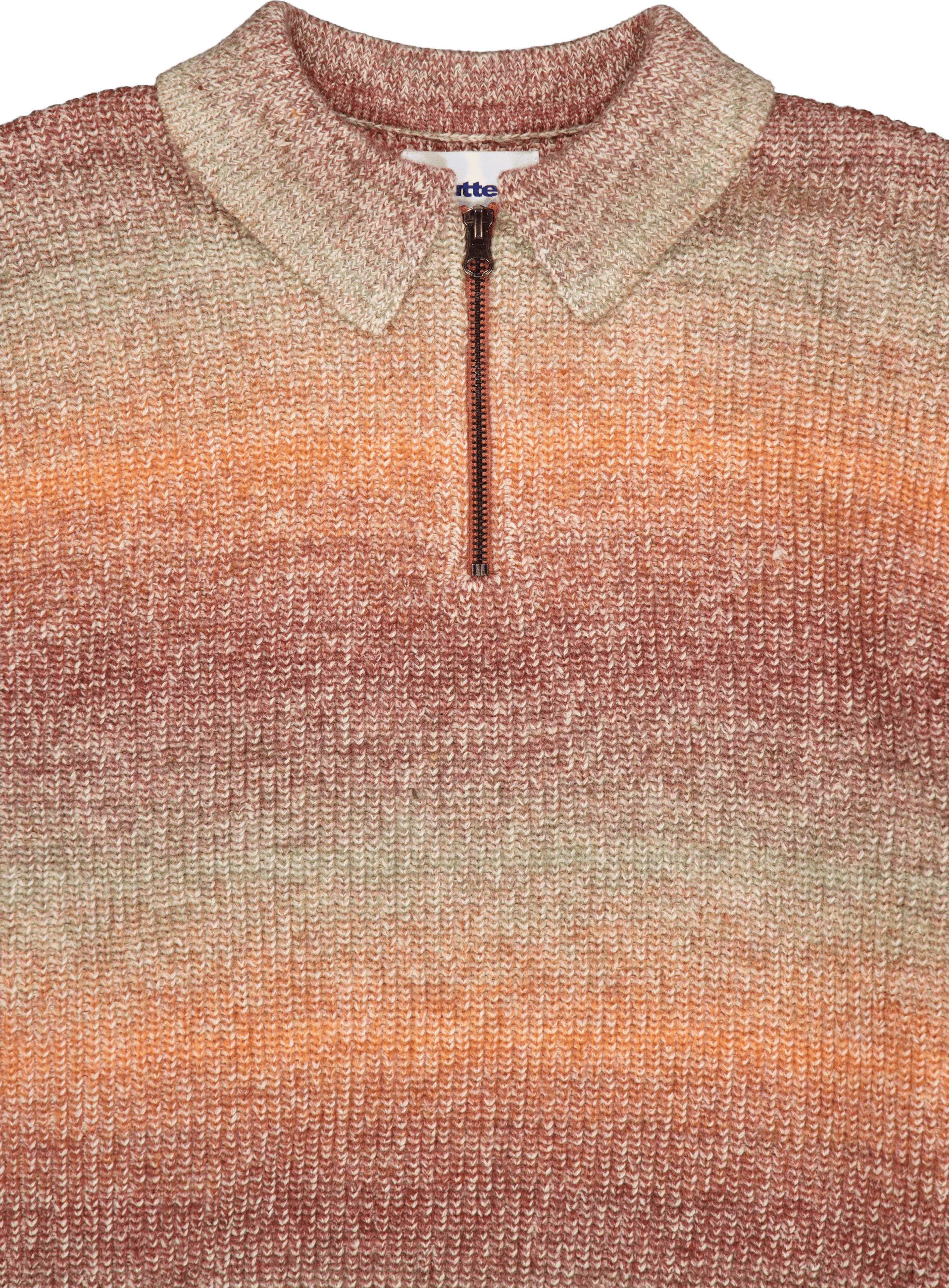 Beams 1/4 Zip Knit Polo Port - Bild 3